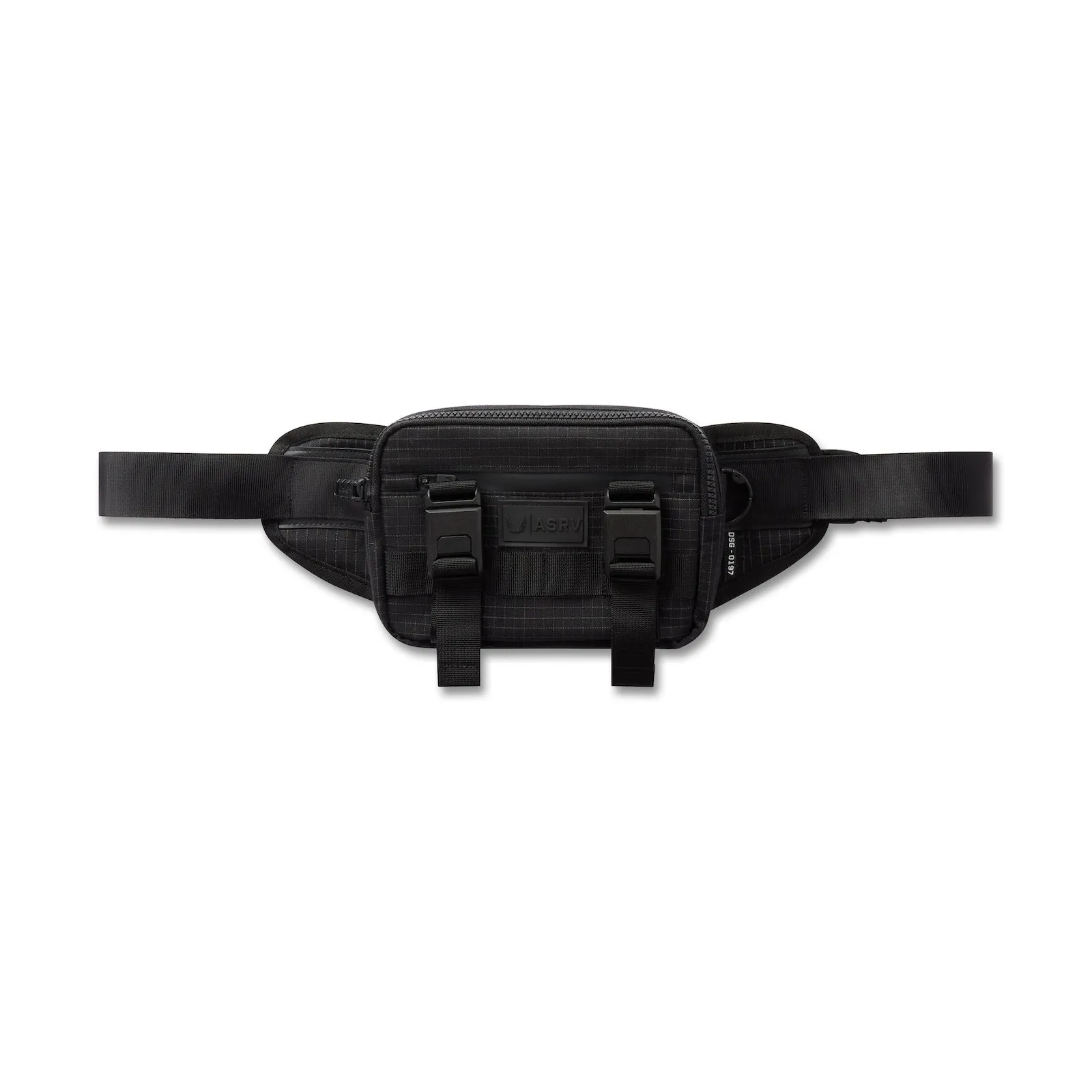 0197. Small Crossbody Bag - Black "Grid" ASRV