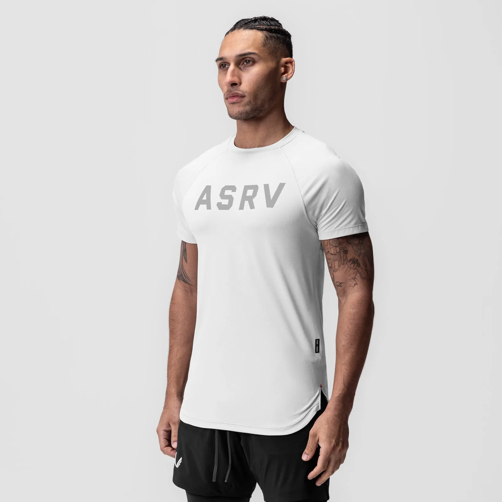 0660. AeroSilver Established Tee - White "Reflective ASRV" ASRV