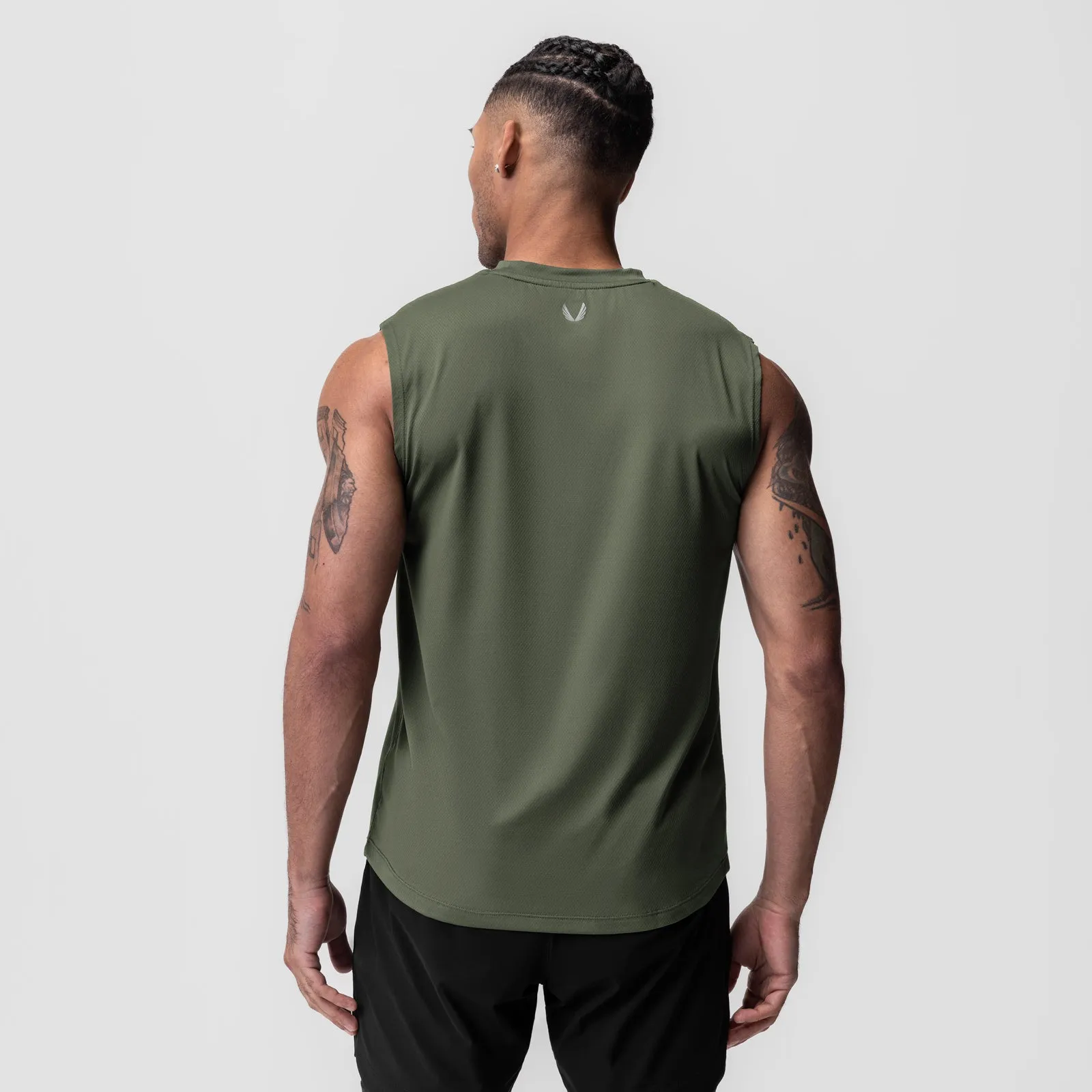 0757. AeroSilver Cutoff Tank - Olive ASRV