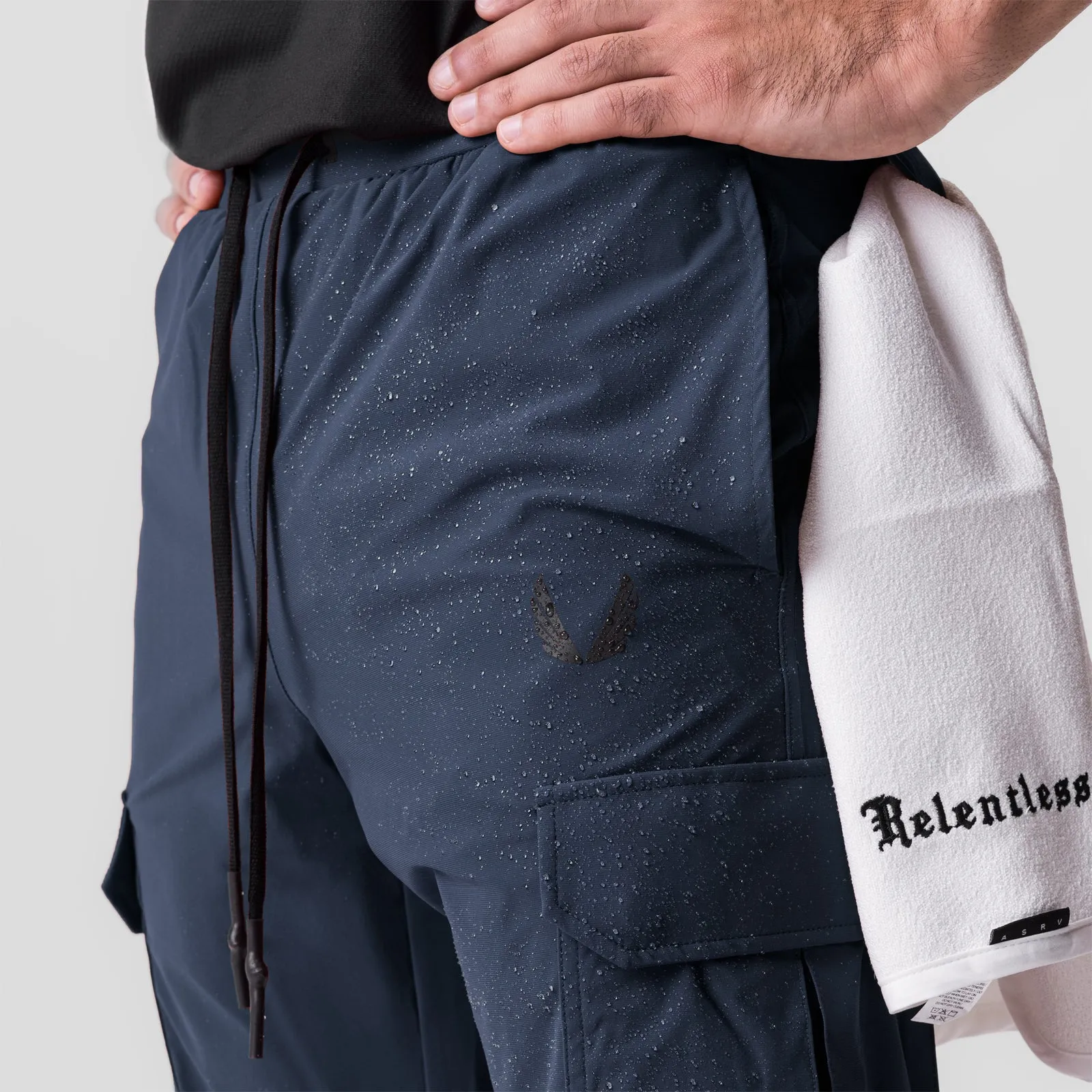 0825. Tetra-Lite Cargo High Rib Jogger - Navy ASRV