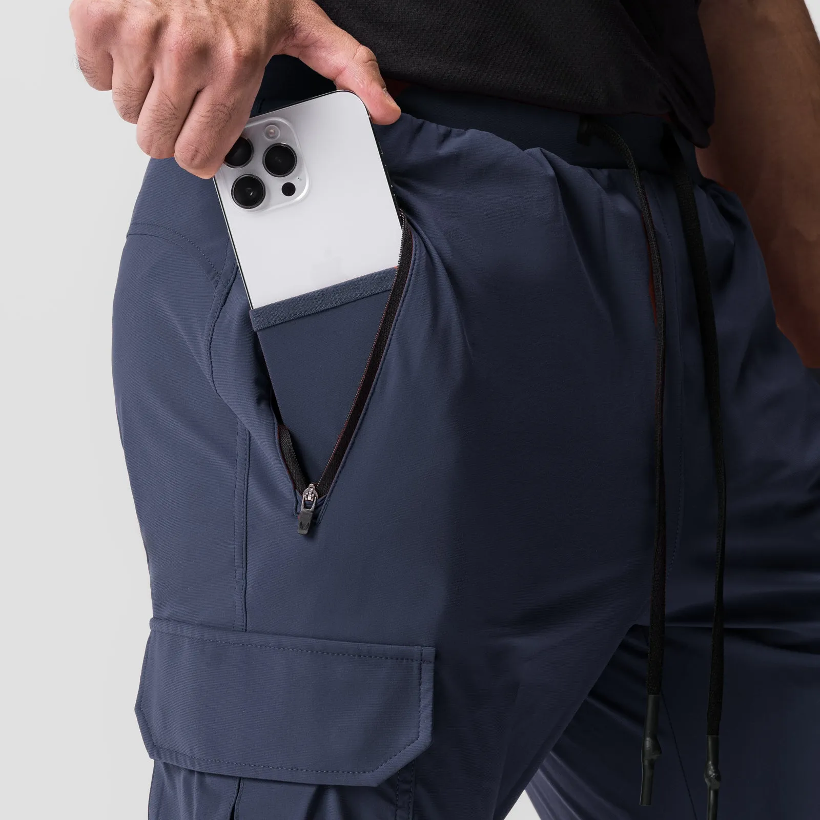 0825. Tetra-Lite Cargo High Rib Jogger - Navy ASRV