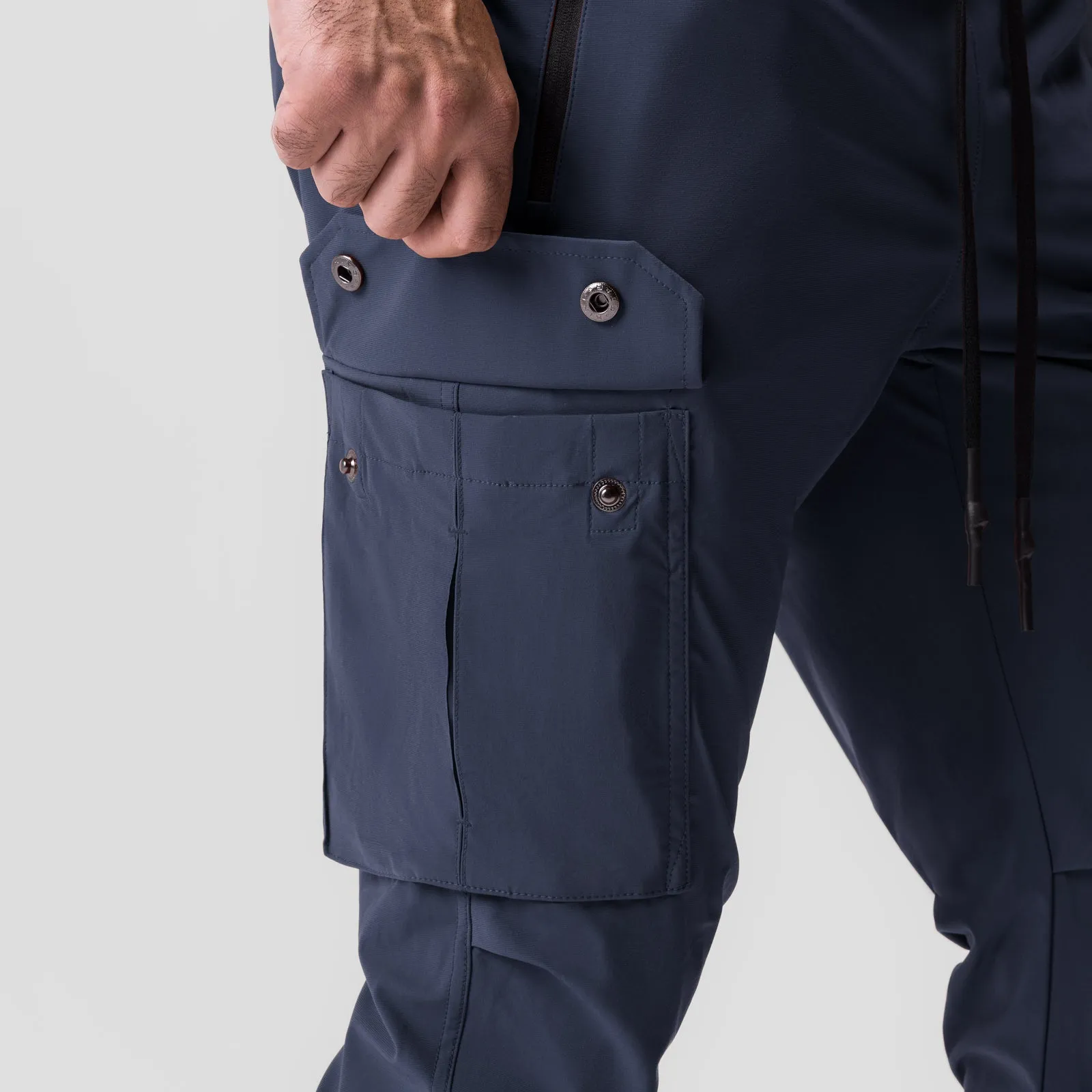 0825. Tetra-Lite Cargo High Rib Jogger - Navy ASRV