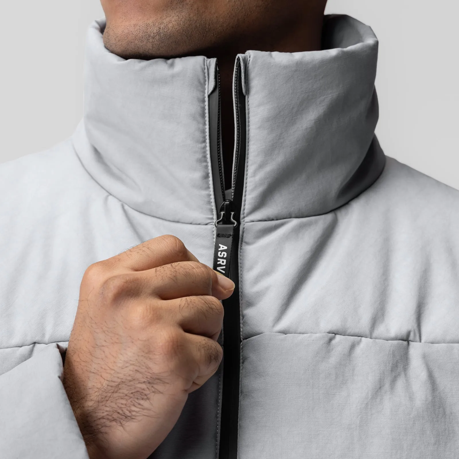 0900. PrimaLoft Weather-Ready Puffer Jacket - Grey "Wave Dye" ASRV