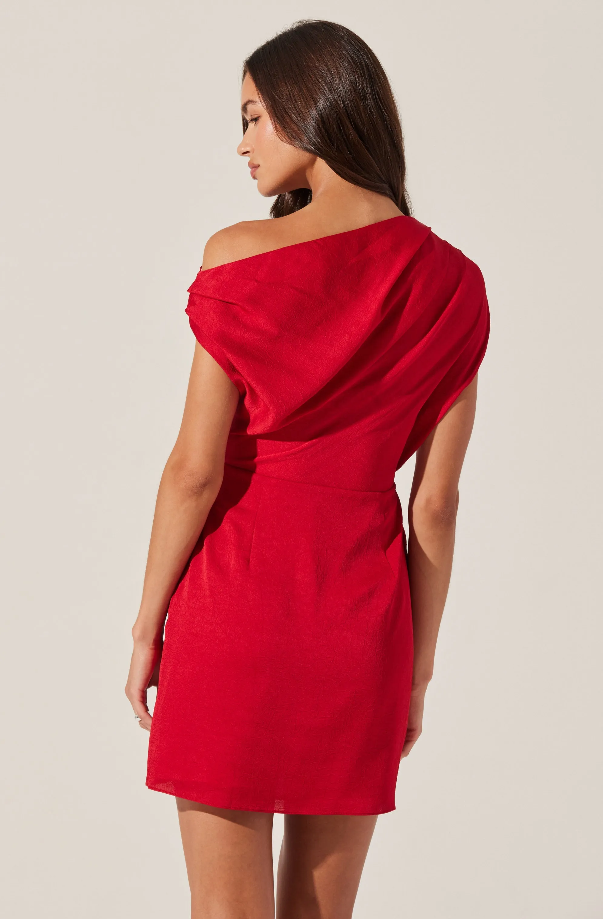 #1 Best Seller: Draped Off Shoulder Mini Dress  Last Few Pieces!