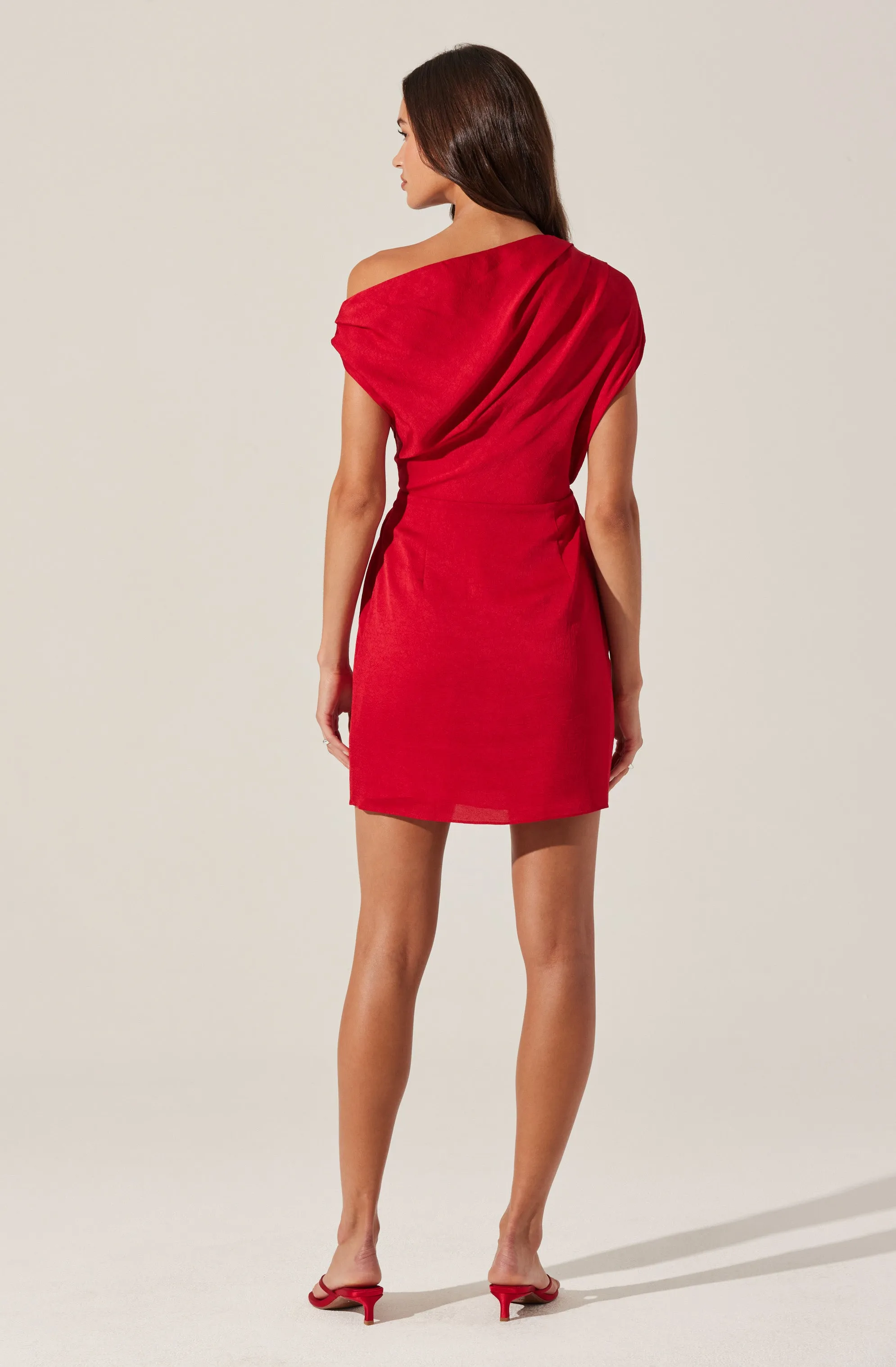 #1 Best Seller: Draped Off Shoulder Mini Dress  Last Few Pieces!