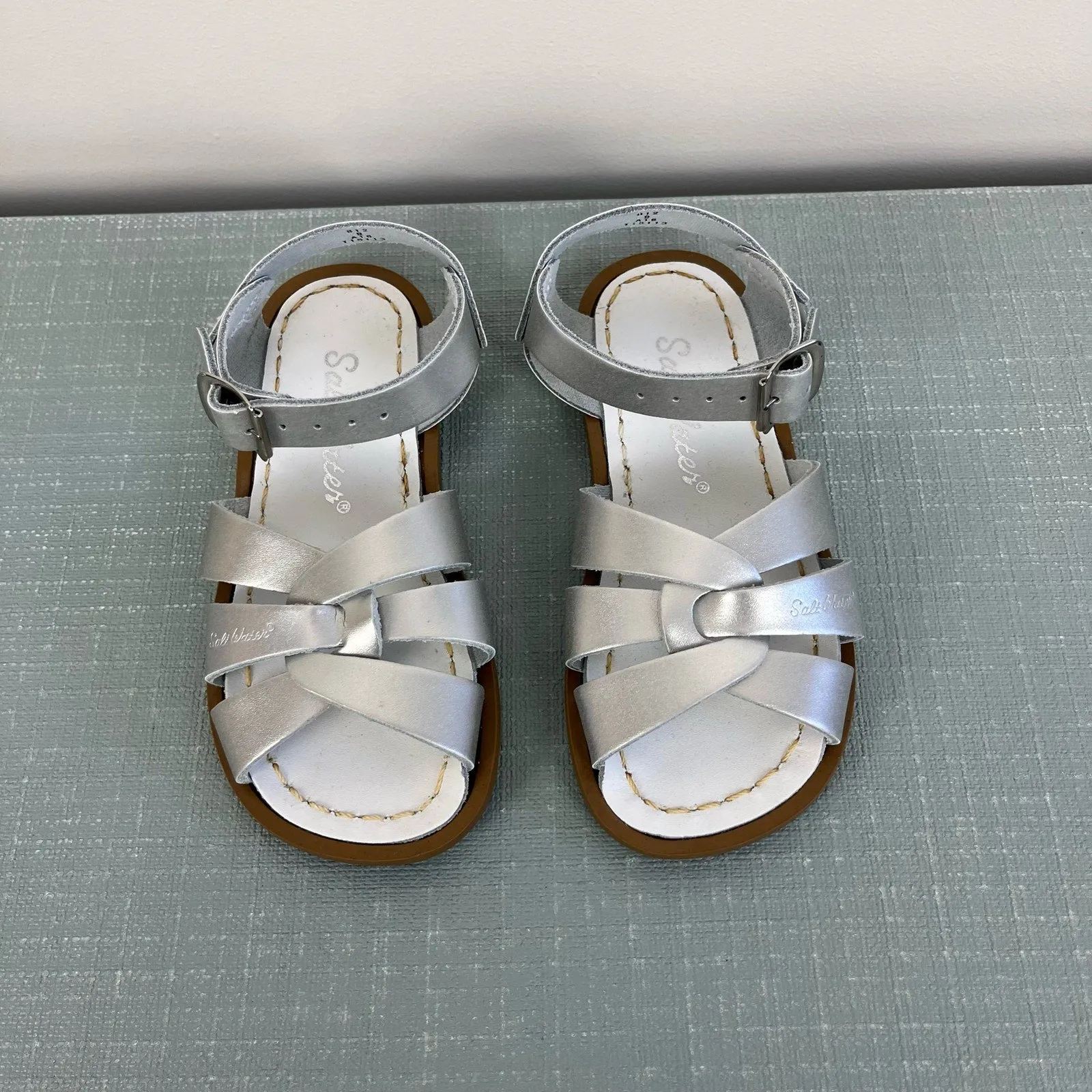 #1 Best Seller: Saltwater Original Girls Silver Sandals 9  Stylish & Comfortable