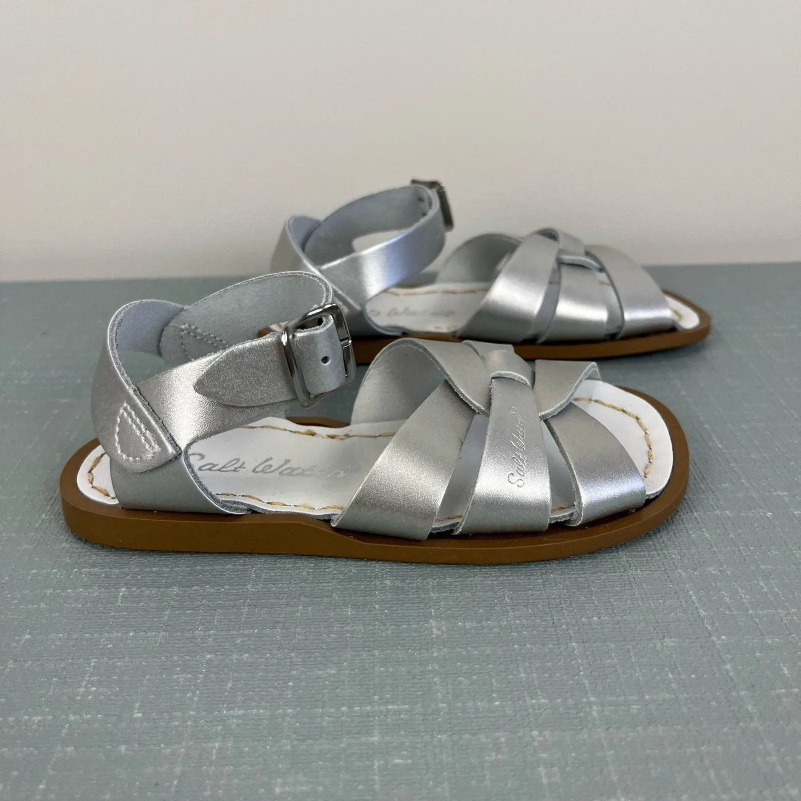 #1 Best Seller: Saltwater Original Girls Silver Sandals 9  Stylish & Comfortable