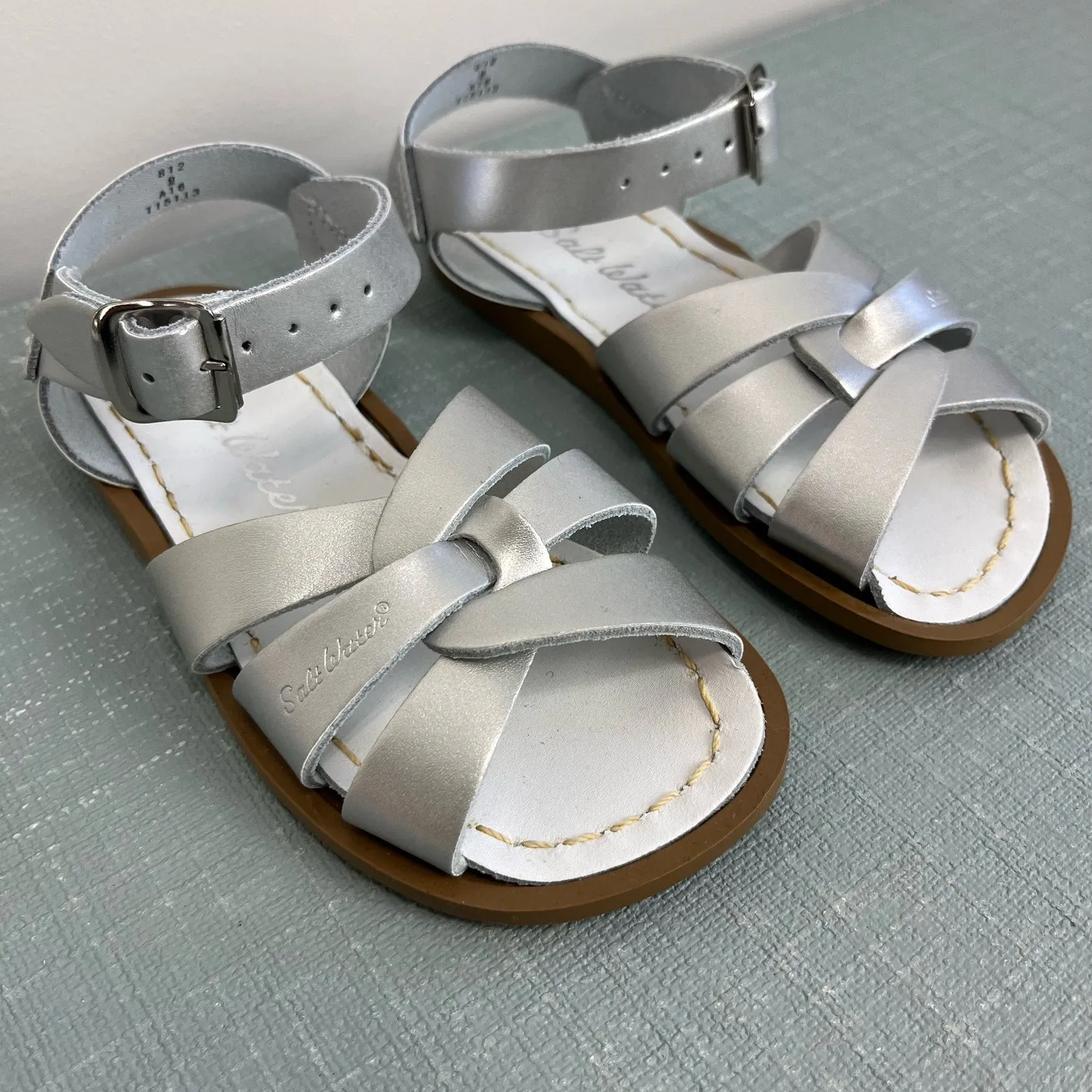 #1 Best Seller: Saltwater Original Girls Silver Sandals 9  Stylish & Comfortable