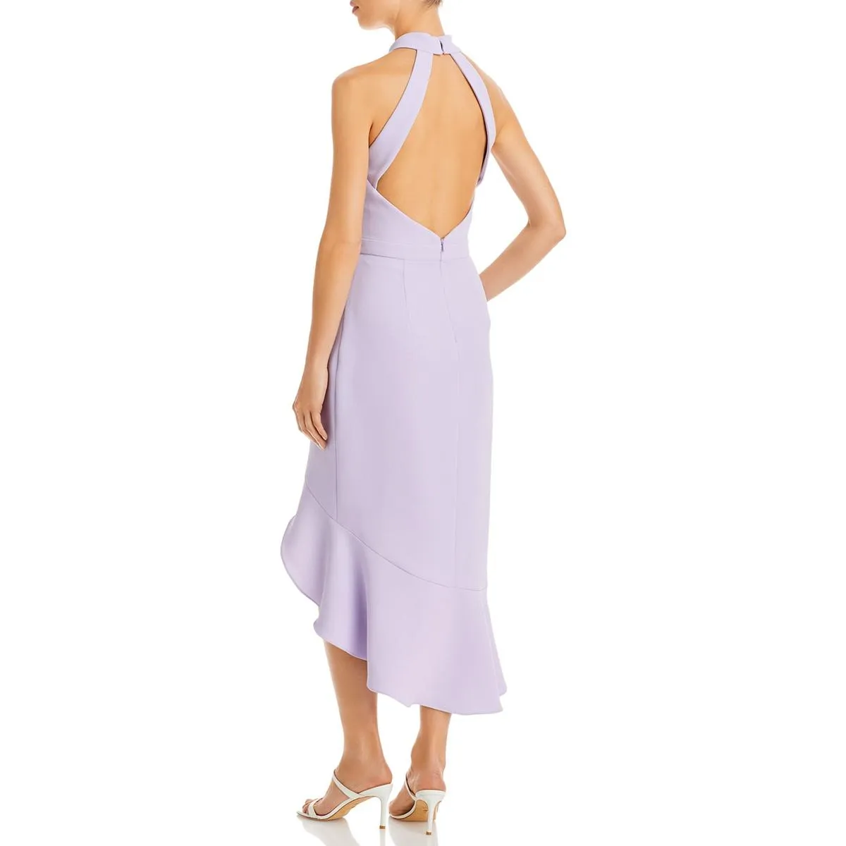 #1 Best Seller: Womens Crepe Ruffled Midi Dress  Almost Gone!