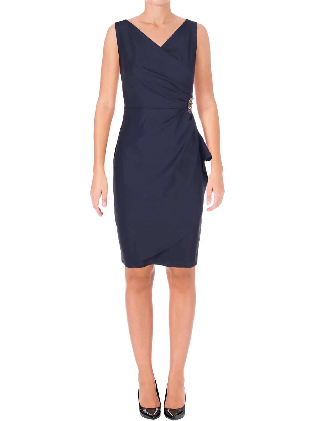 #1 Best Seller: Womens Embellished Faux-Wrap Cocktail And Party Dress  Dont Miss Out!