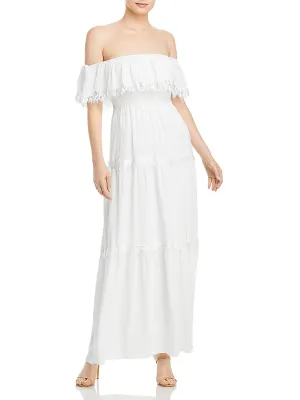 #1 Best Seller: Womens Lace-Trim Off-The-Shoulder Evening Dress  Limited Stock!