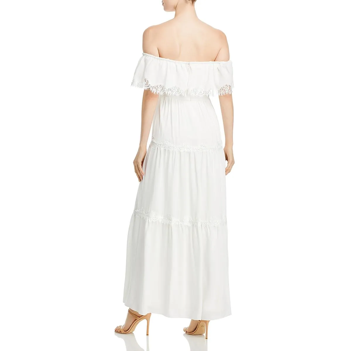 #1 Best Seller: Womens Lace-Trim Off-The-Shoulder Evening Dress  Limited Stock!
