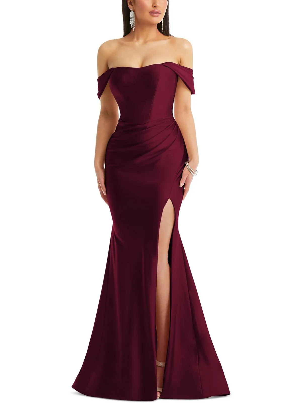 #1 Best Seller: Womens Satin Corset Evening Dress  Limited Availability!