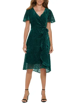 #1 Best Seller: Womens Velvet Knee Wrap Dress  Last Chance!
