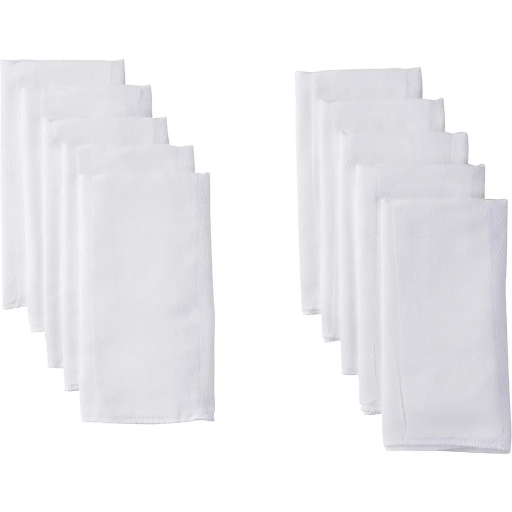 10-Pack White Prefold Birdseye Cloth Diapers Gerber Childrenswea