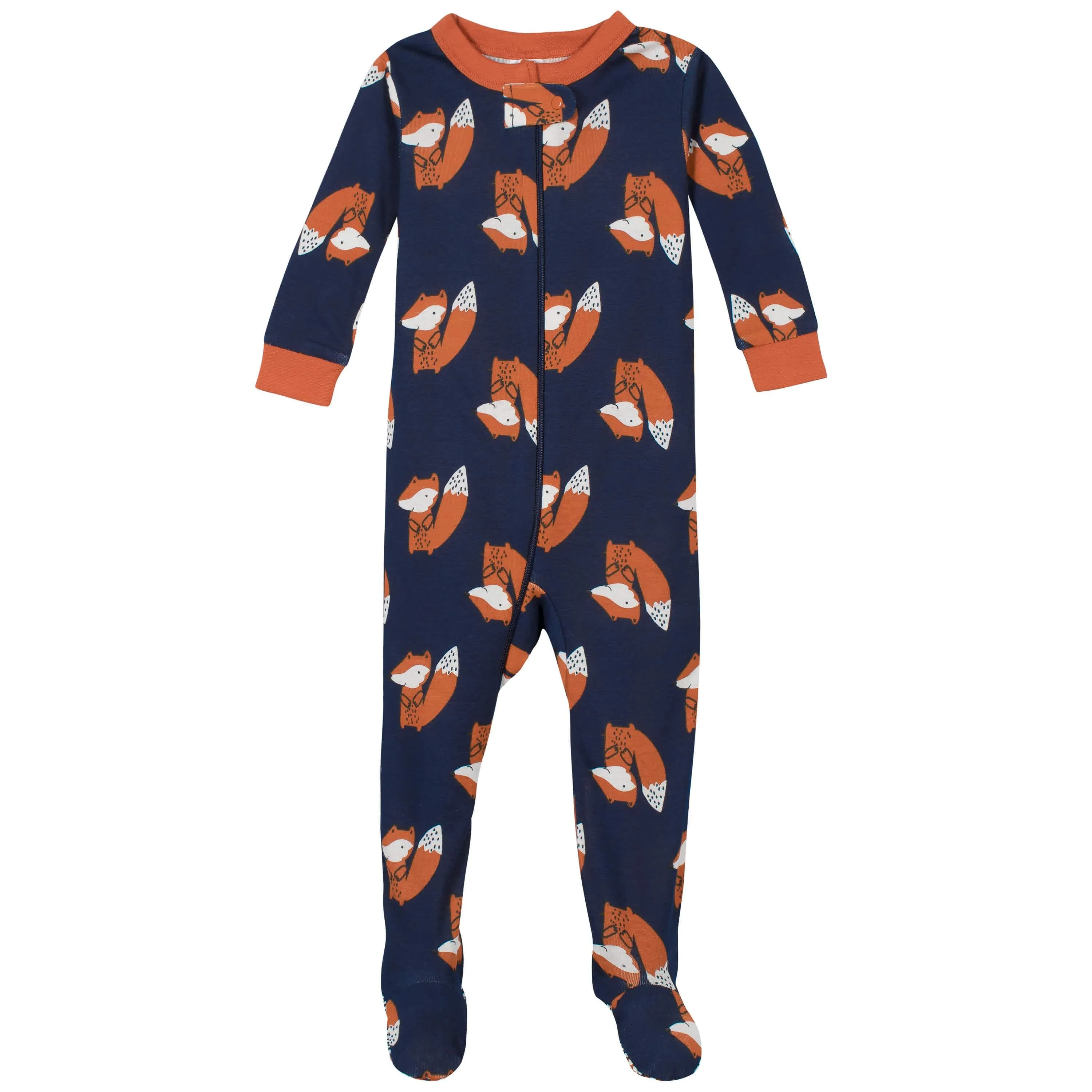 2-Pack Baby & Toddler Boys Fox Snug Fit Footed Cotton Pajamas Gerber Childrenswea