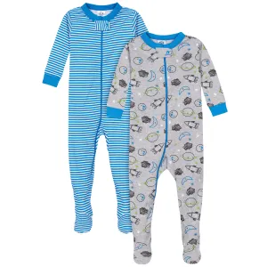 2-Pack Baby & Toddler Boys Space Snug Fit Footed Cotton Pajamas Gerber Childrenswea