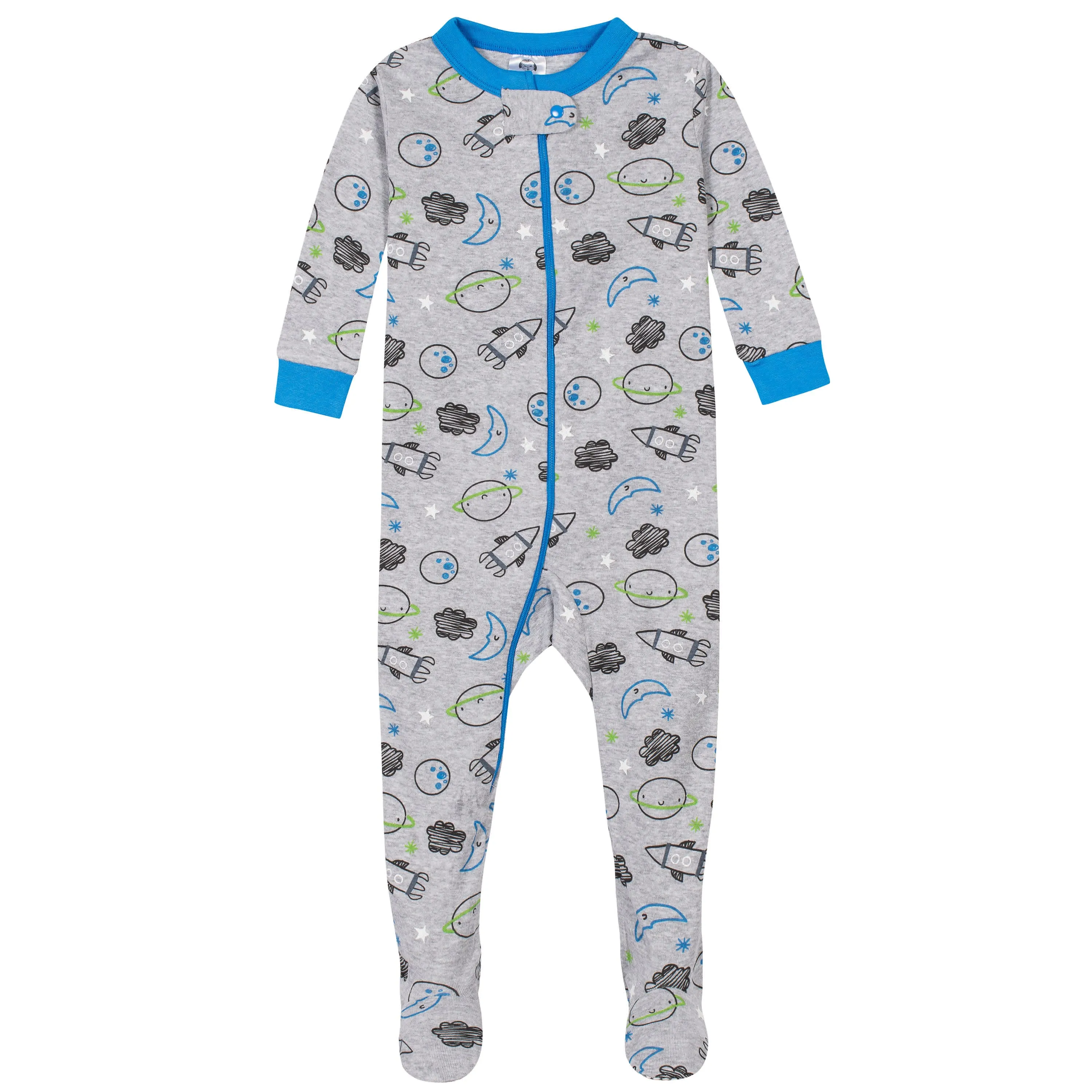 2-Pack Baby & Toddler Boys Space Snug Fit Footed Cotton Pajamas Gerber Childrenswea