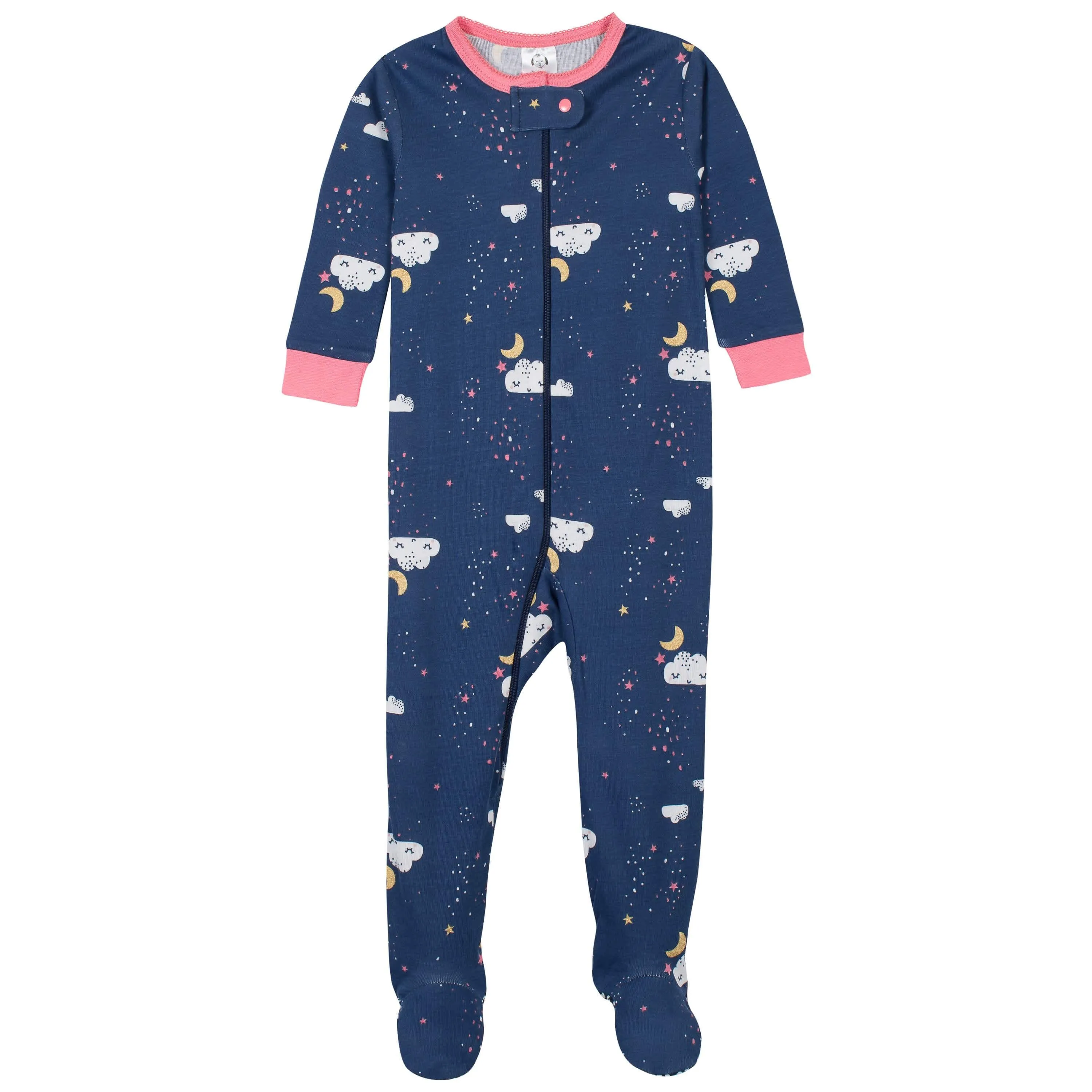 2-Pack Baby & Toddler Girls Dreams Snug Fit Footed Cotton Pajamas Gerber Childrenswea