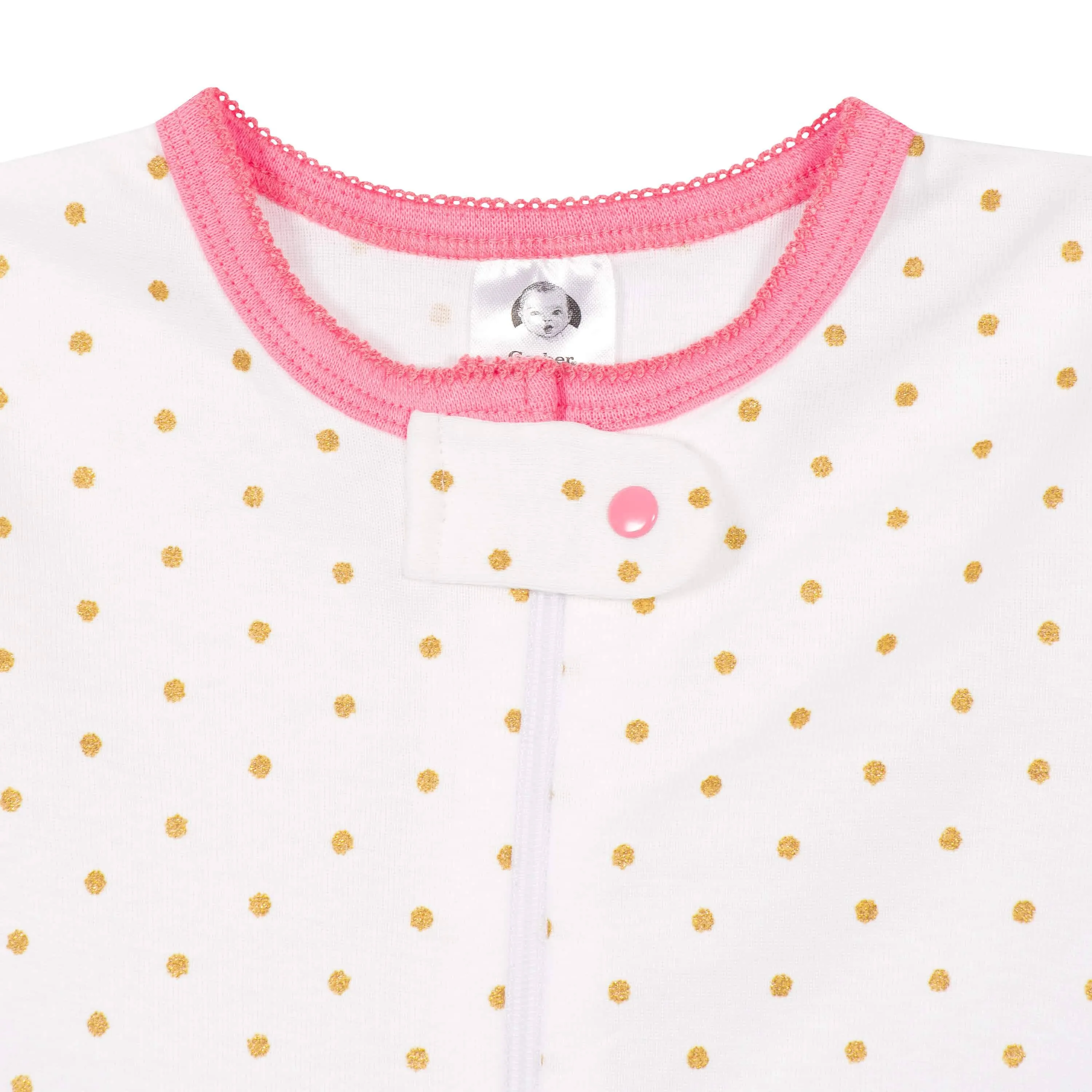 2-Pack Baby & Toddler Girls Dreams Snug Fit Footed Cotton Pajamas Gerber Childrenswea