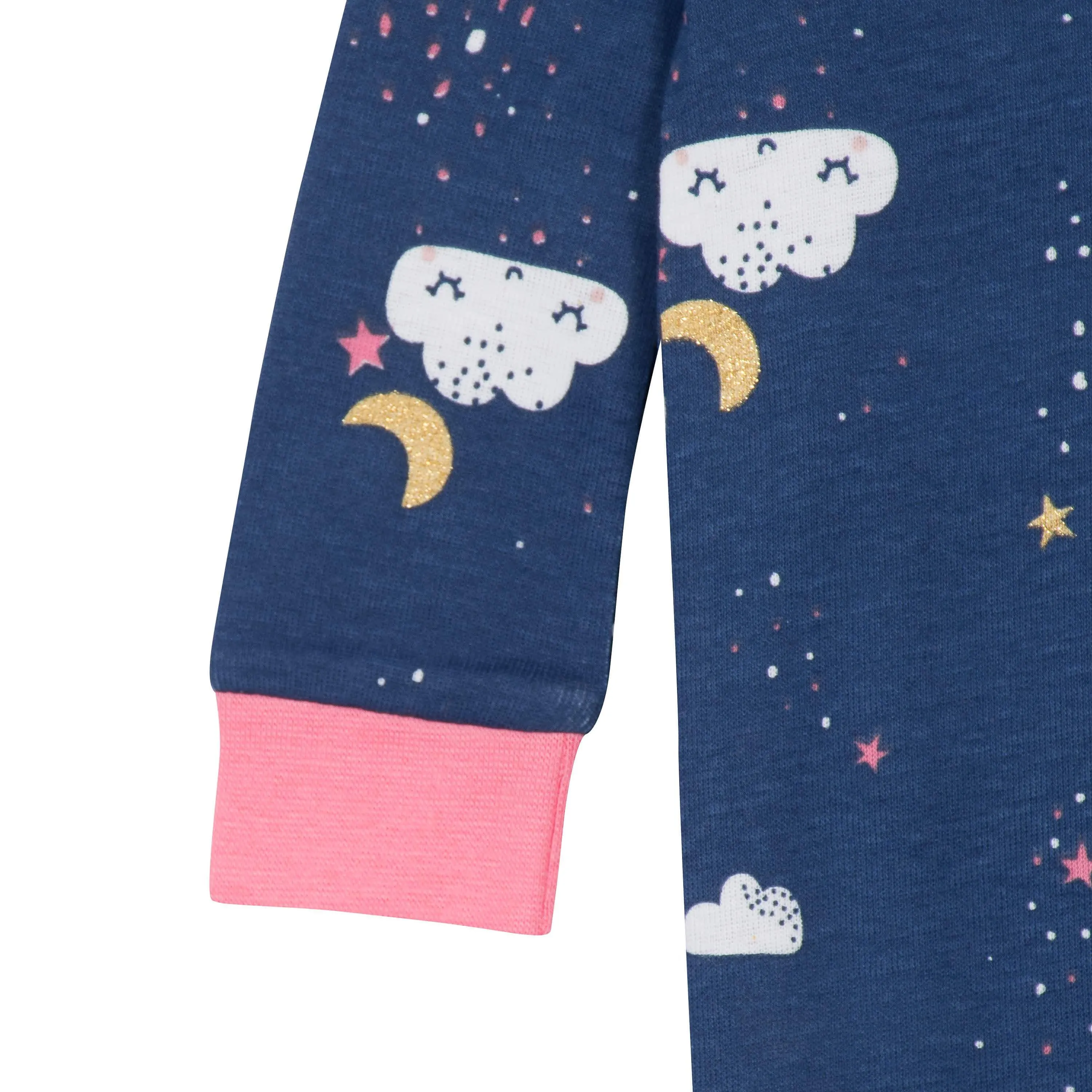 2-Pack Baby & Toddler Girls Dreams Snug Fit Footed Cotton Pajamas Gerber Childrenswea