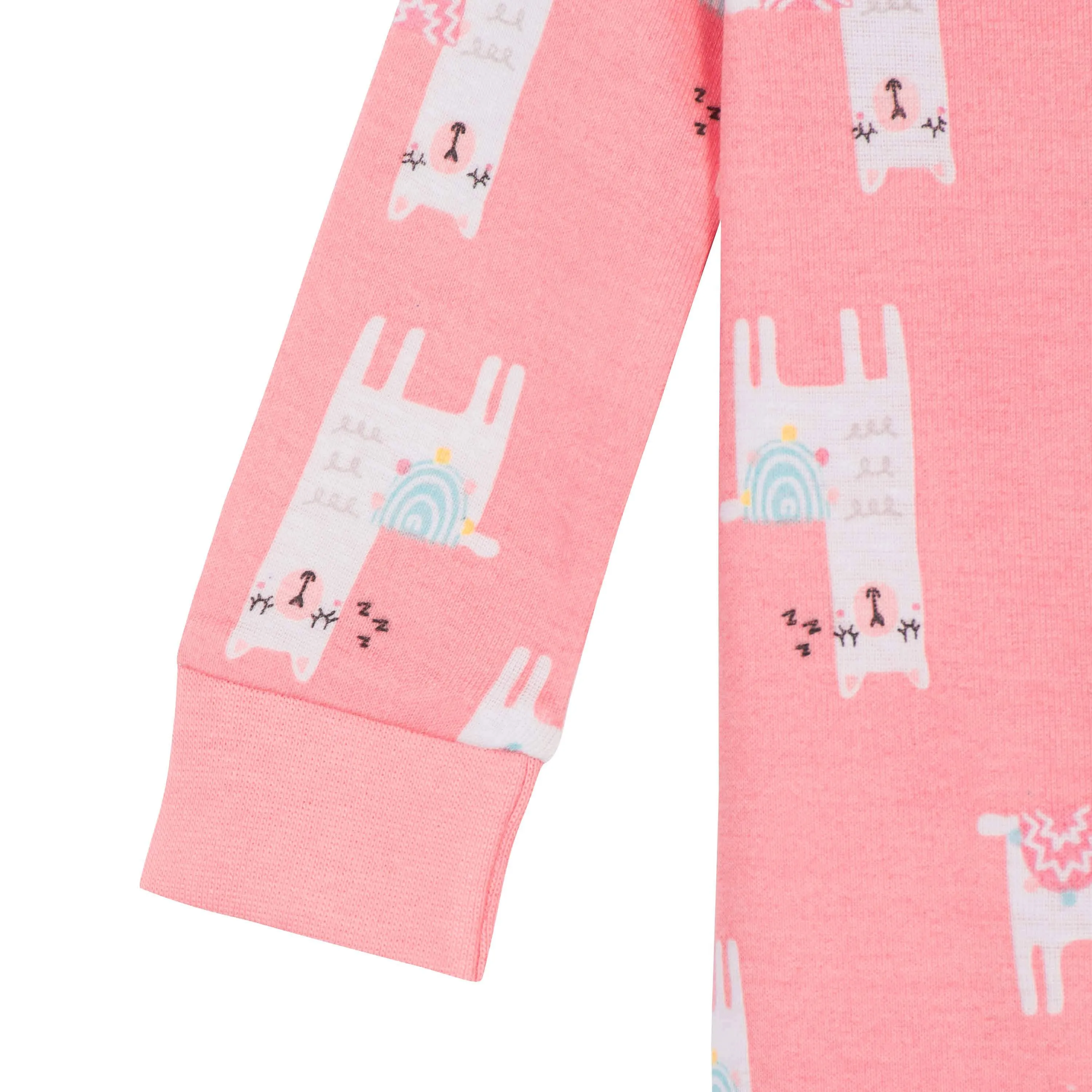 2-Pack Baby & Toddler Girls Llama Snug Fit Footed Cotton Pajamas Gerber Childrenswea