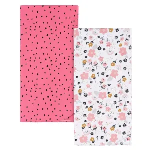 2-Pack Baby Girls Bear Flannel Blankets Gerber Childrenswea