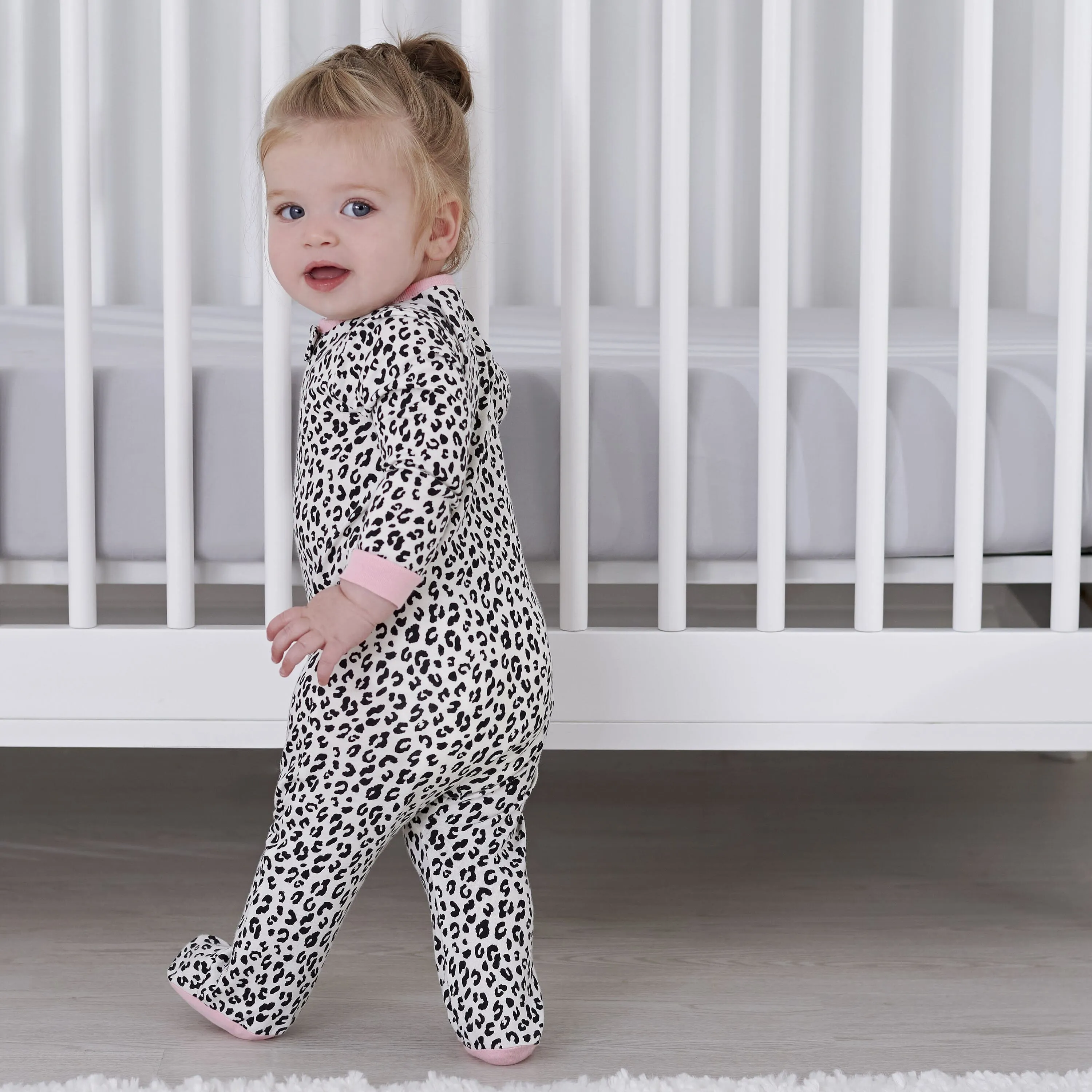 2-Pack Baby Girls Leopard Sleep 'N Plays Gerber Childrenswea