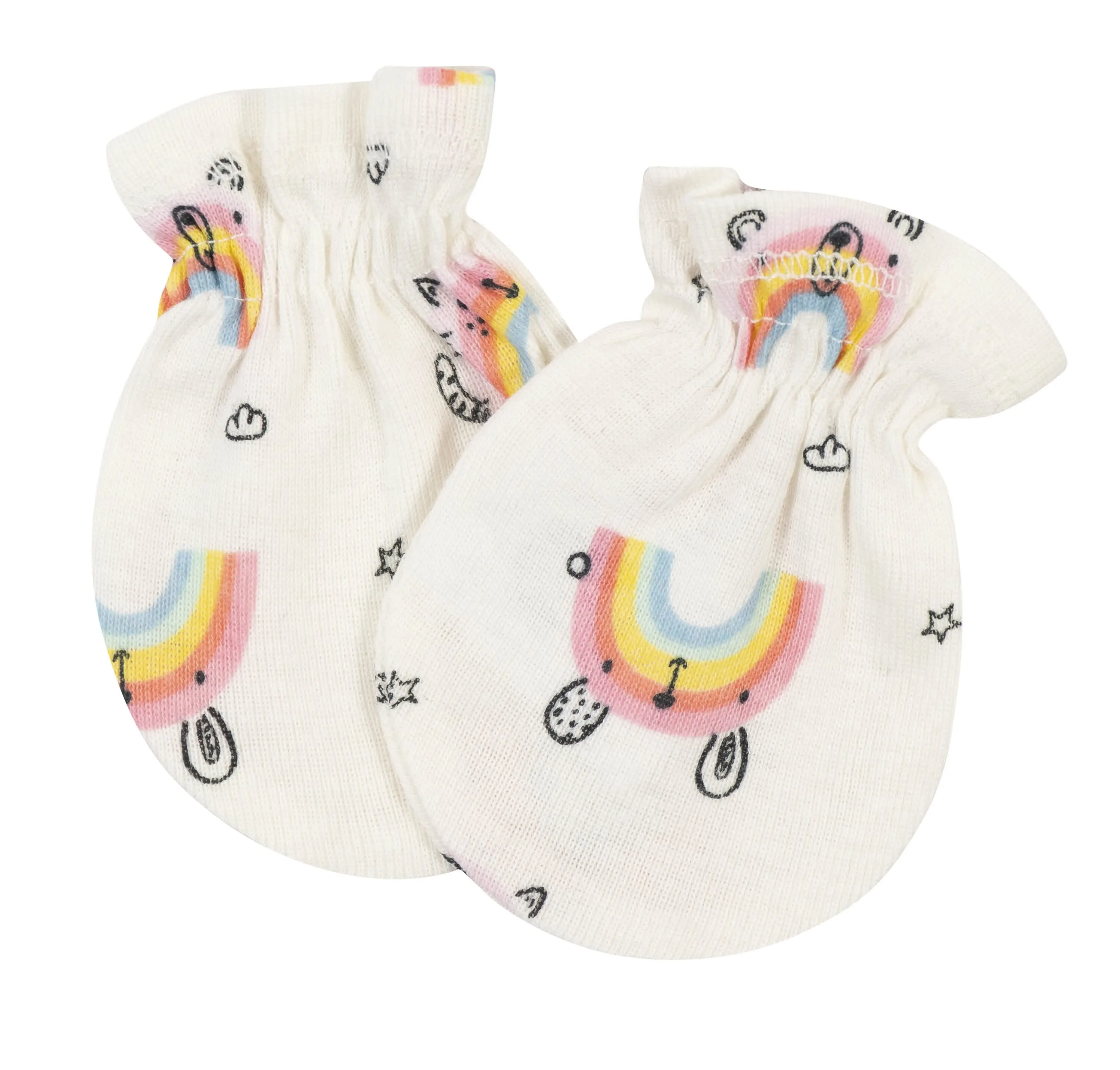 3-Pack Baby Girls Rainbow No Scratch Mittens Gerber Childrenswea