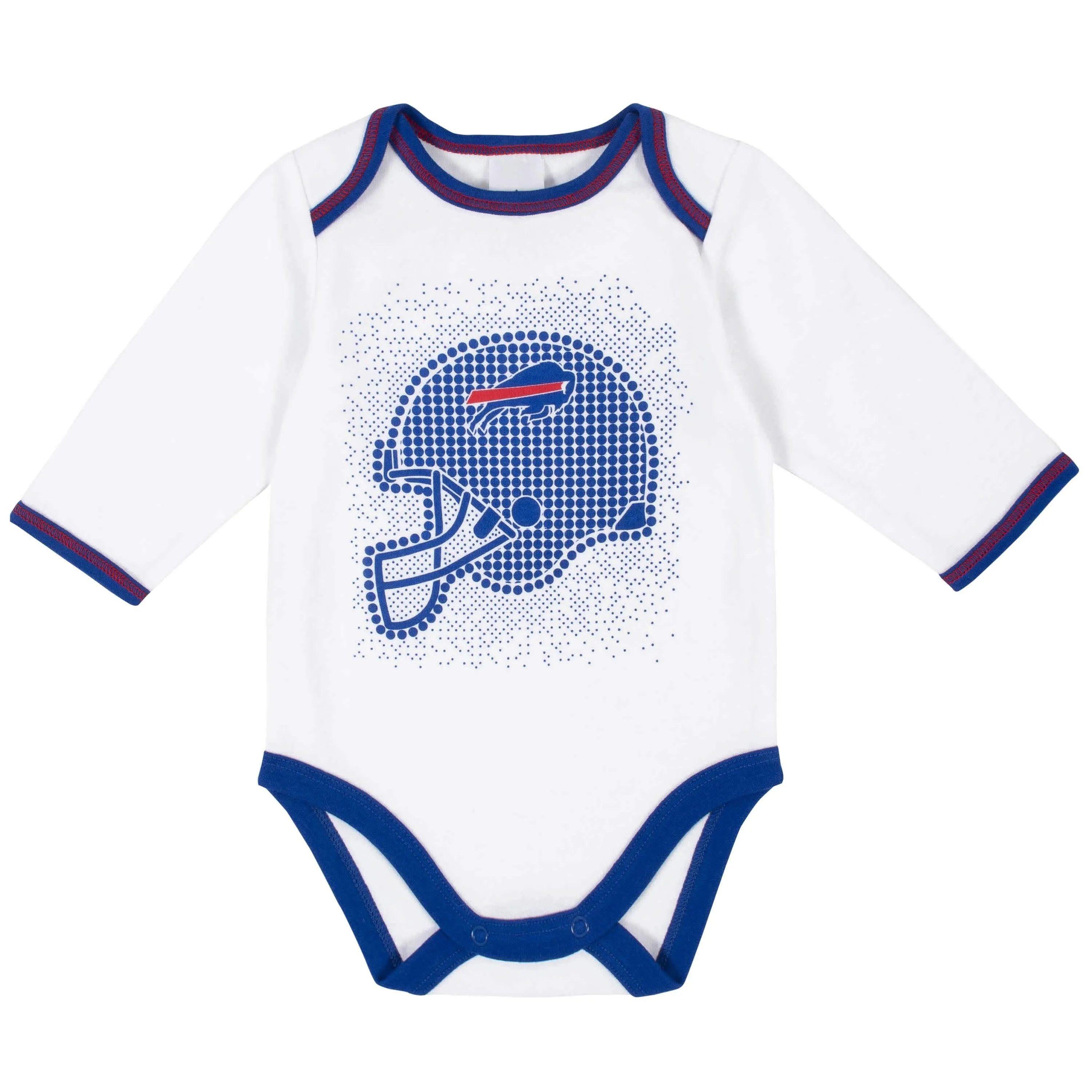3-Piece Baby Boys Buffalo Bills Long Sleeve Bodysuit, Footed Pant, and Cap Set Gerber Childrenswea
