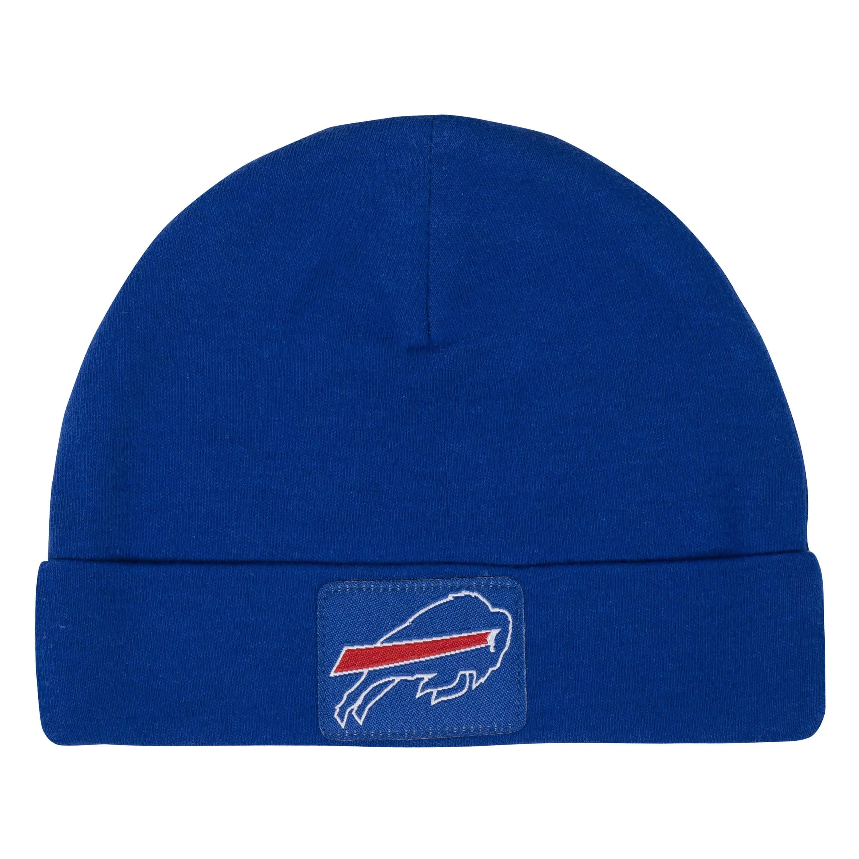 3-Piece Baby Boys Buffalo Bills Long Sleeve Bodysuit, Footed Pant, and Cap Set Gerber Childrenswea