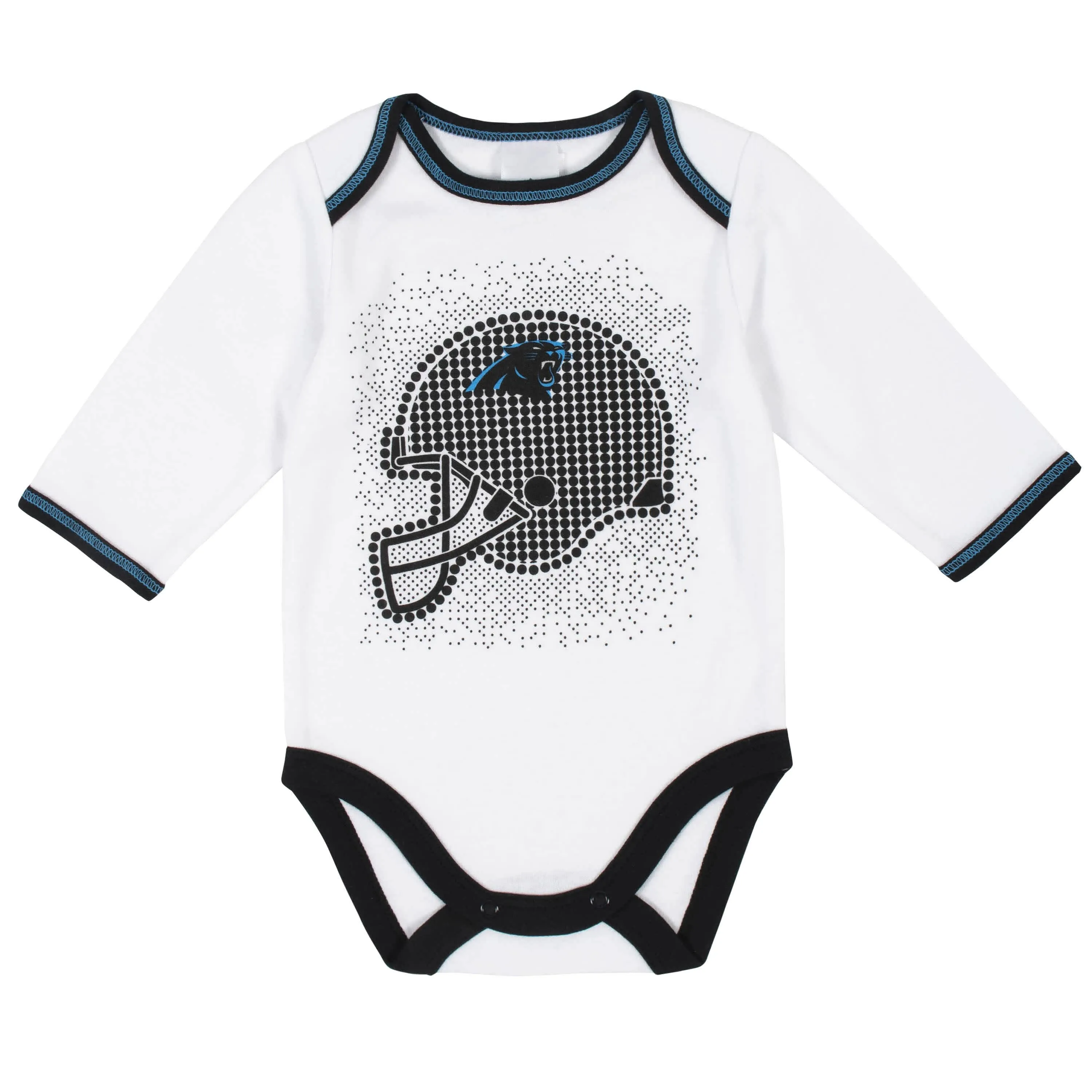 3-Piece Baby Boys Carolina Panthers Bodysuit, Footed Pant, and Cap Set Gerber Childrenswea