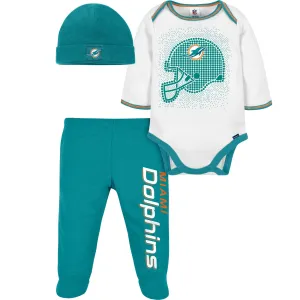 3-Piece Baby Boys Dolphins Bodysuit, Footed Pant, & Cap Set Gerber Childrenswea