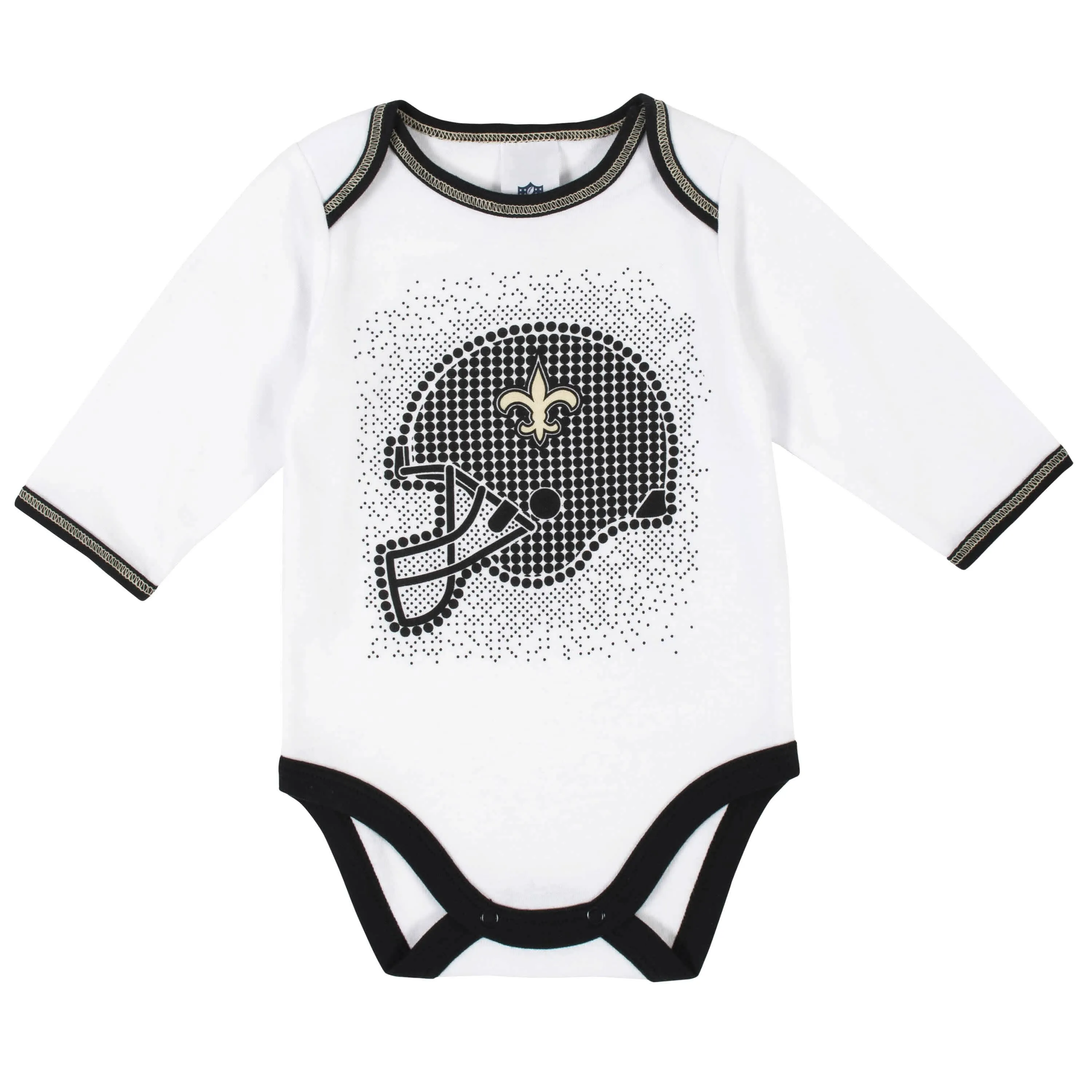 3-Piece Baby Boys New Orleans Saints Bodysuit, Footed Pant, and Cap Set Gerber Childrenswea