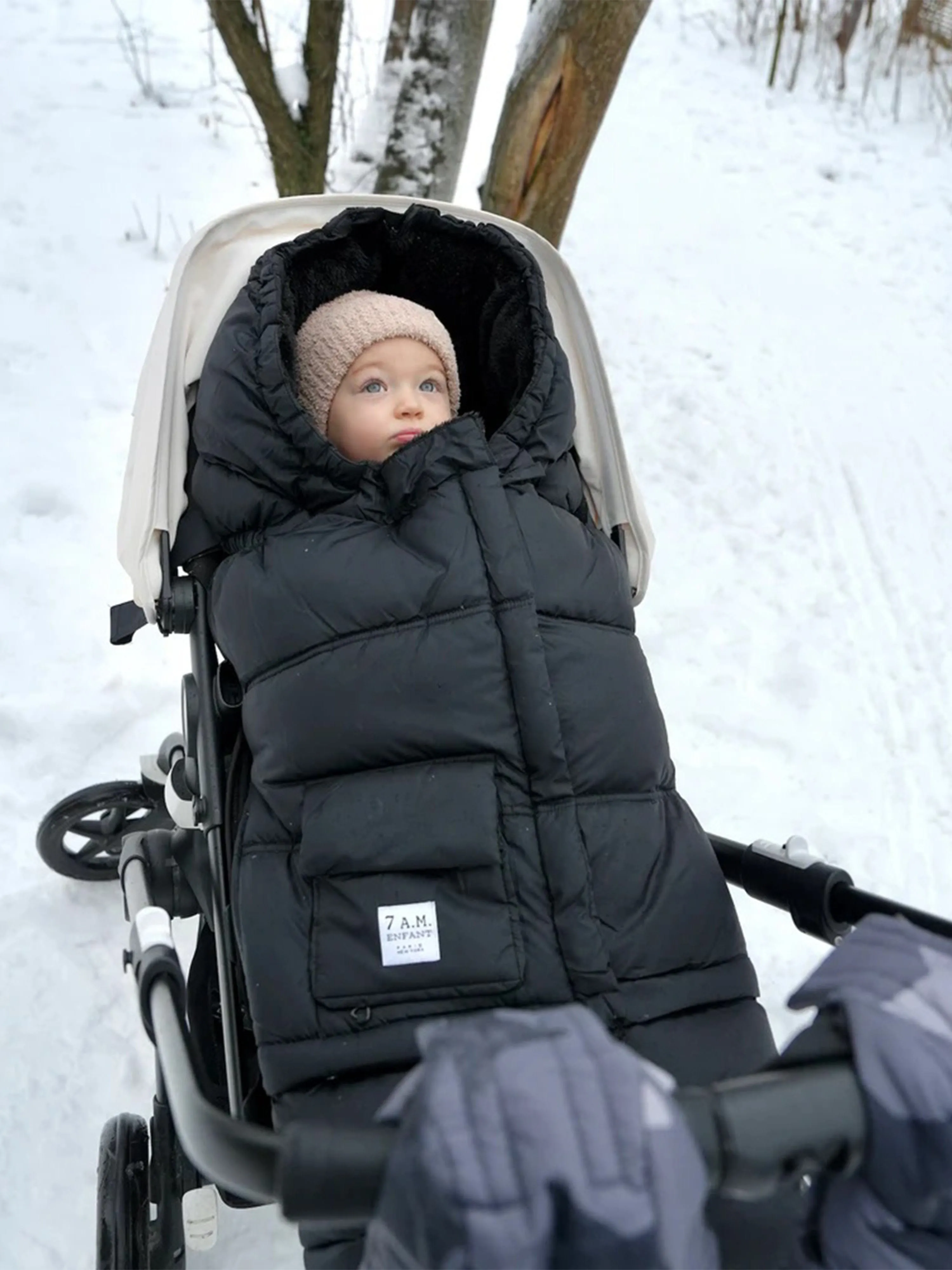 7AM Enfant Baby Blanket 212 Evolution Nest in Black (97.8 x 44.5 x 5.1 cm)
