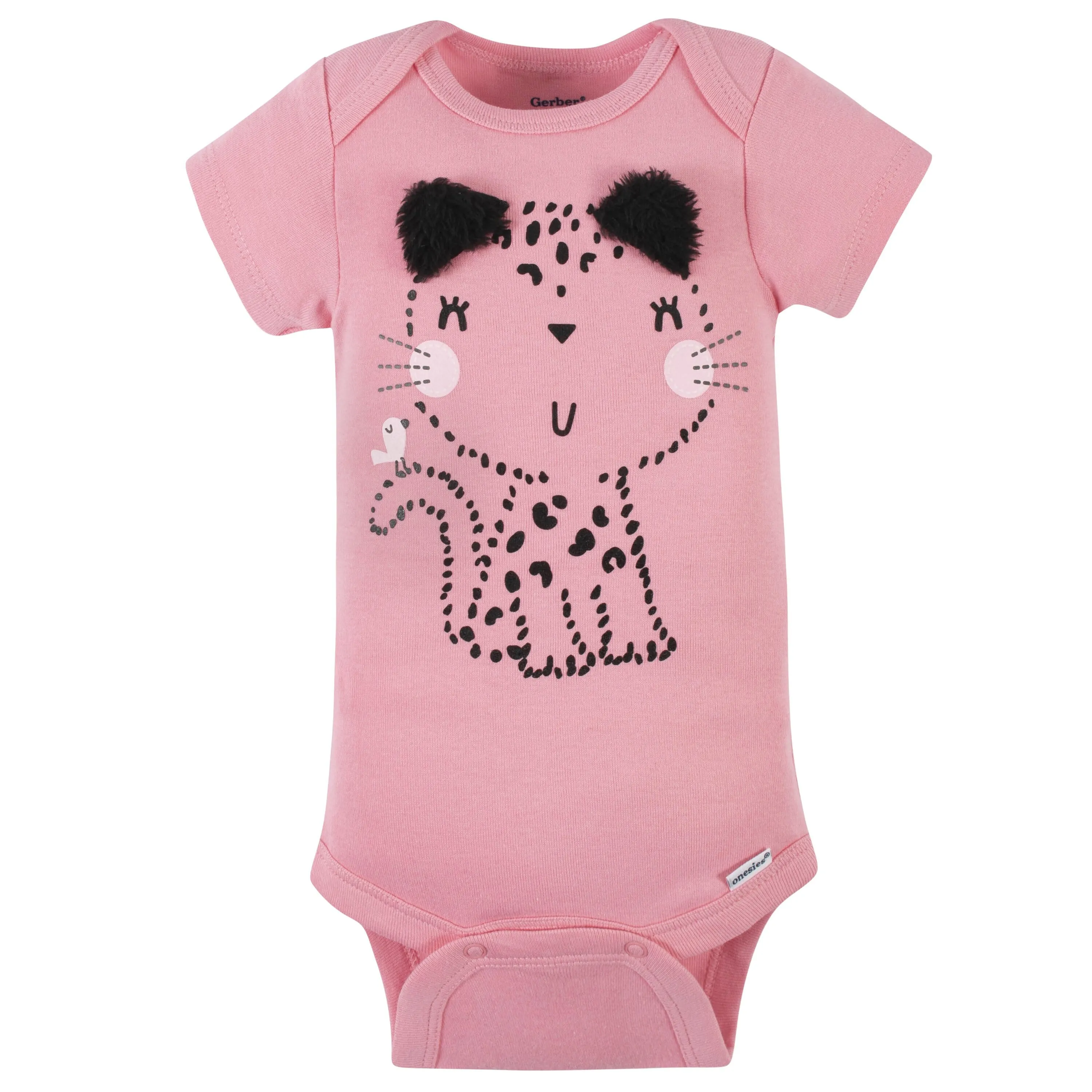8-Pack Baby Girls Leopard Short Sleeve Onesies Bodysuits Gerber Childrenswea