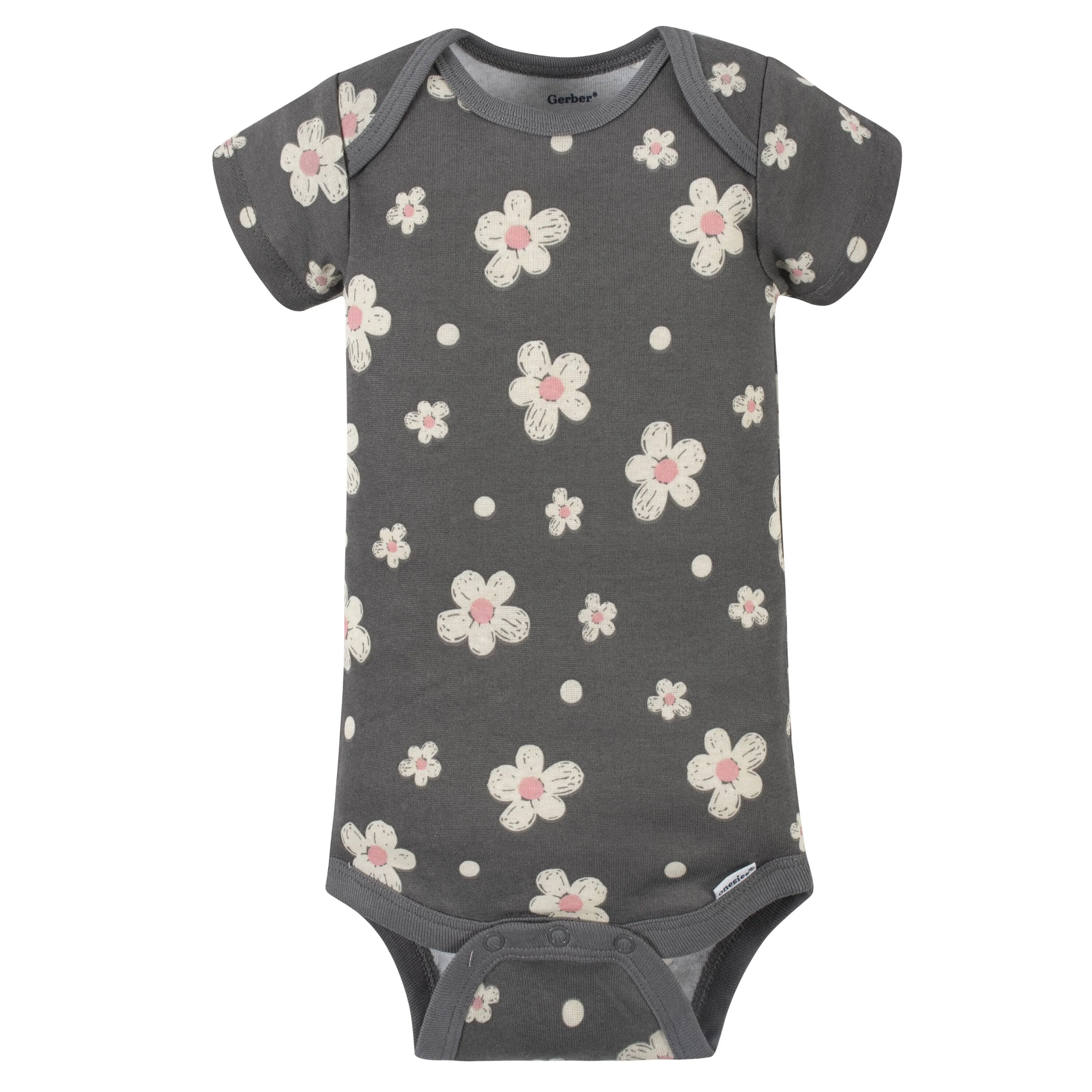 8-Pack Baby Girls Leopard Short Sleeve Onesies Bodysuits Gerber Childrenswea
