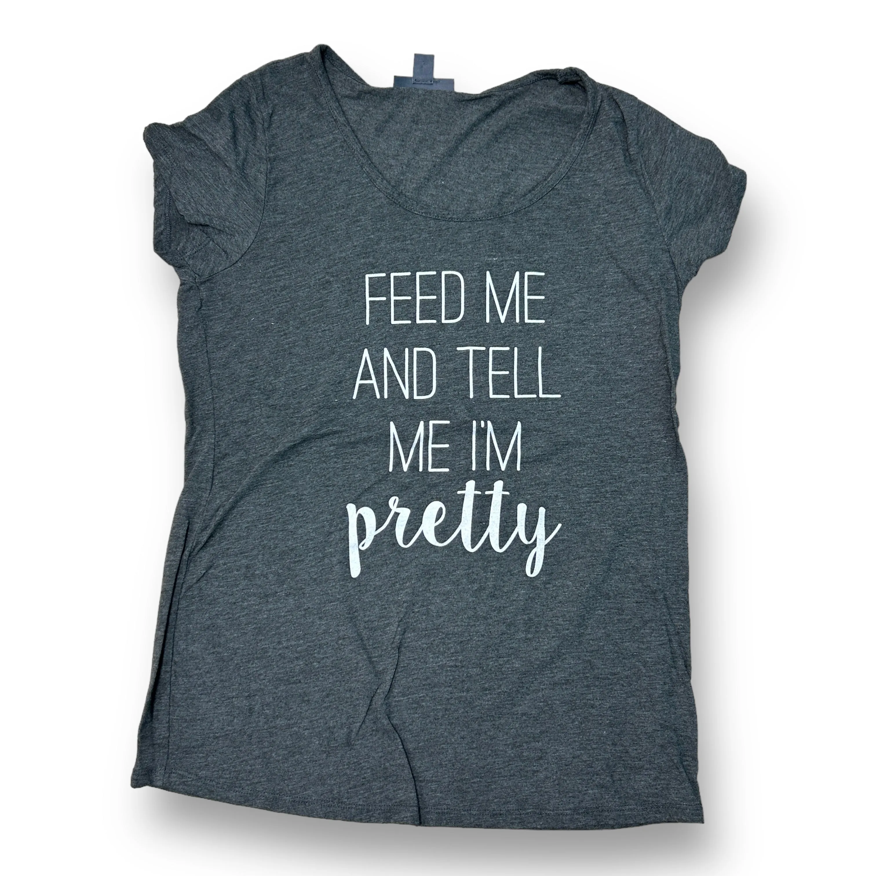 A Pea in the Pod Size L Gray Short Sleeve Maternity Top