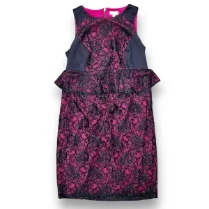 A Pea in the Pod Size M Navy/Pink Lace Sleeveless Maternity Dress