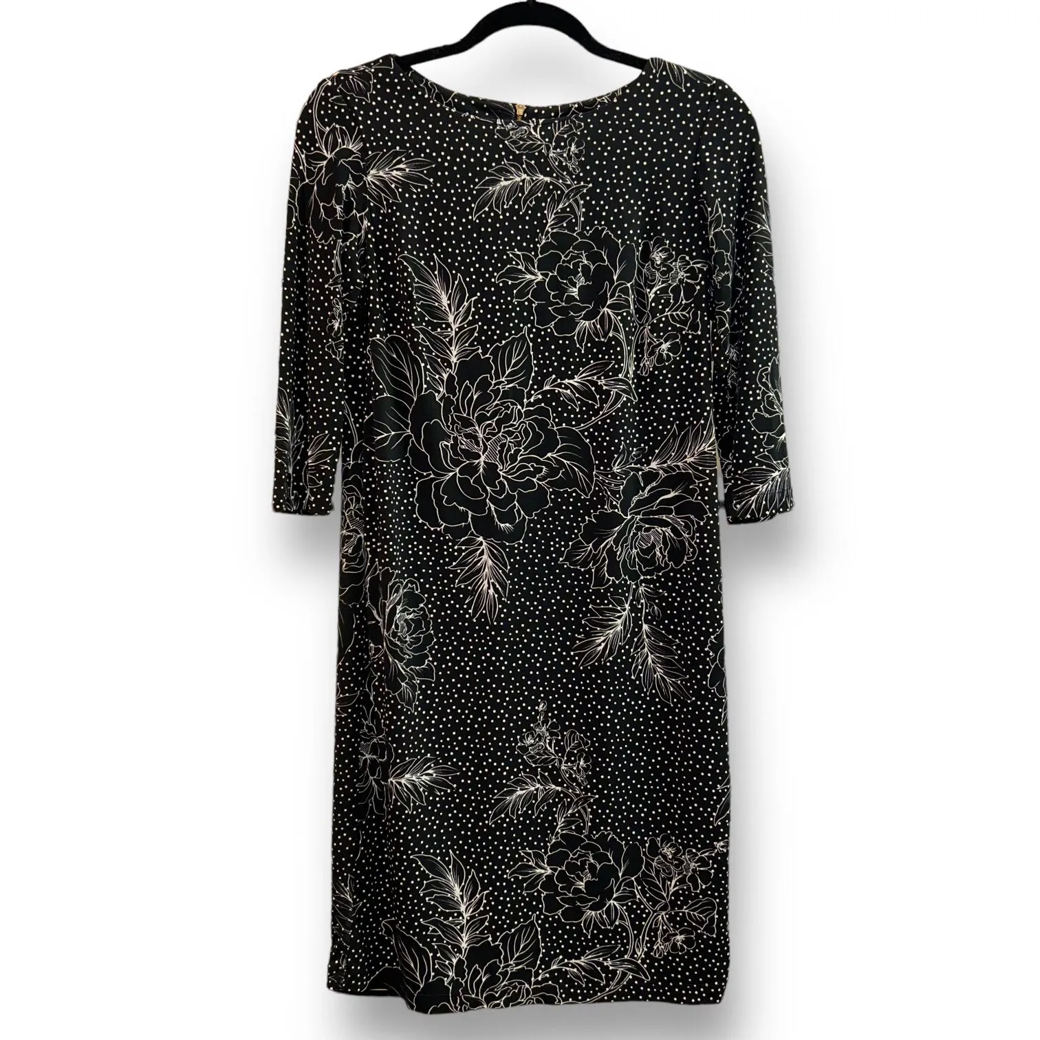 A Pea in the Pod Size XS Black Print Maternity Dress