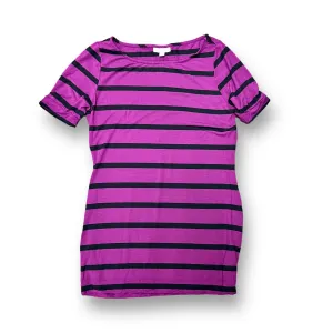 A Pea in the Pod Size XS Purple Striped Maternity Top