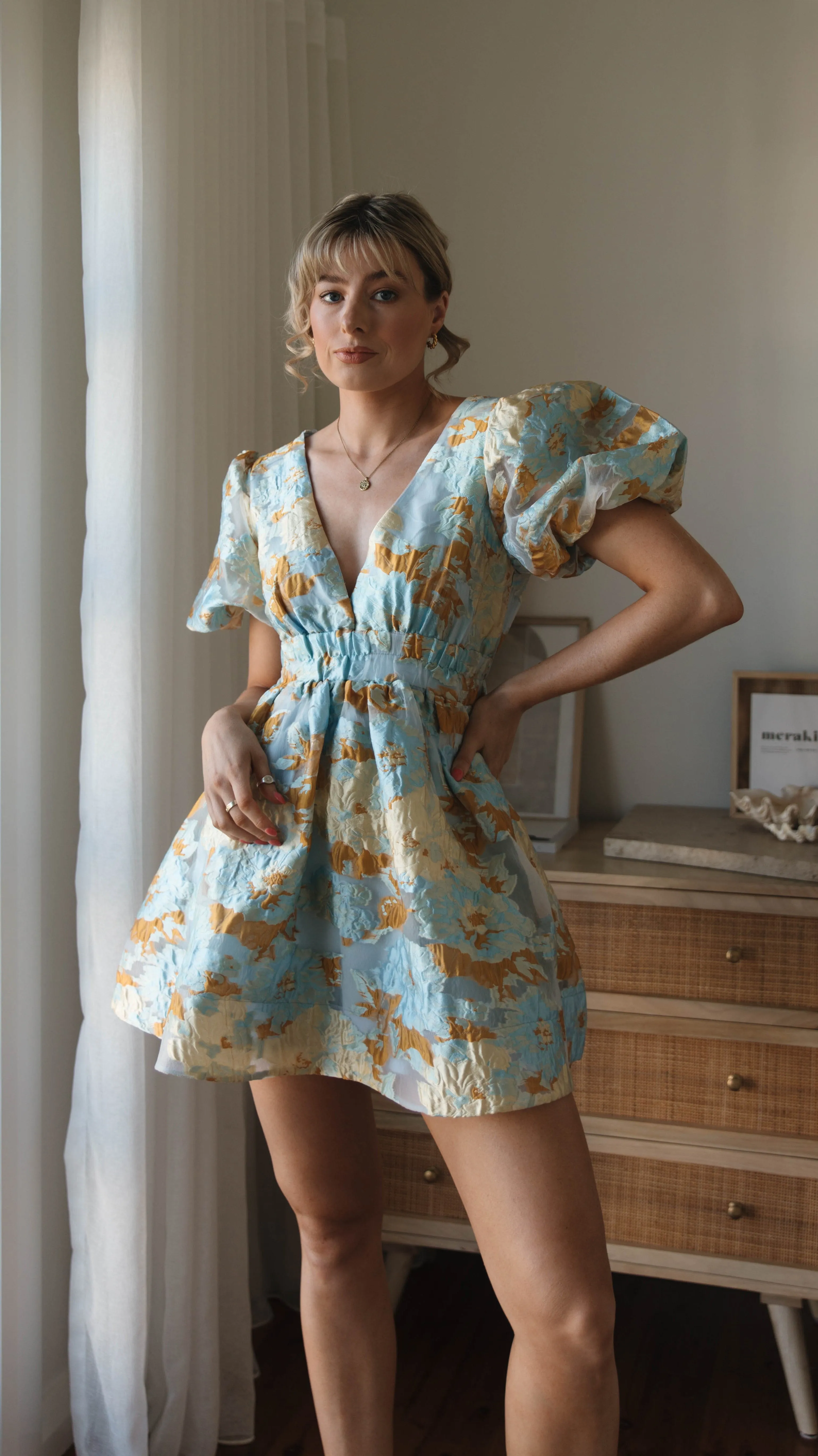 Abel Mini Dress - Blue Billy J