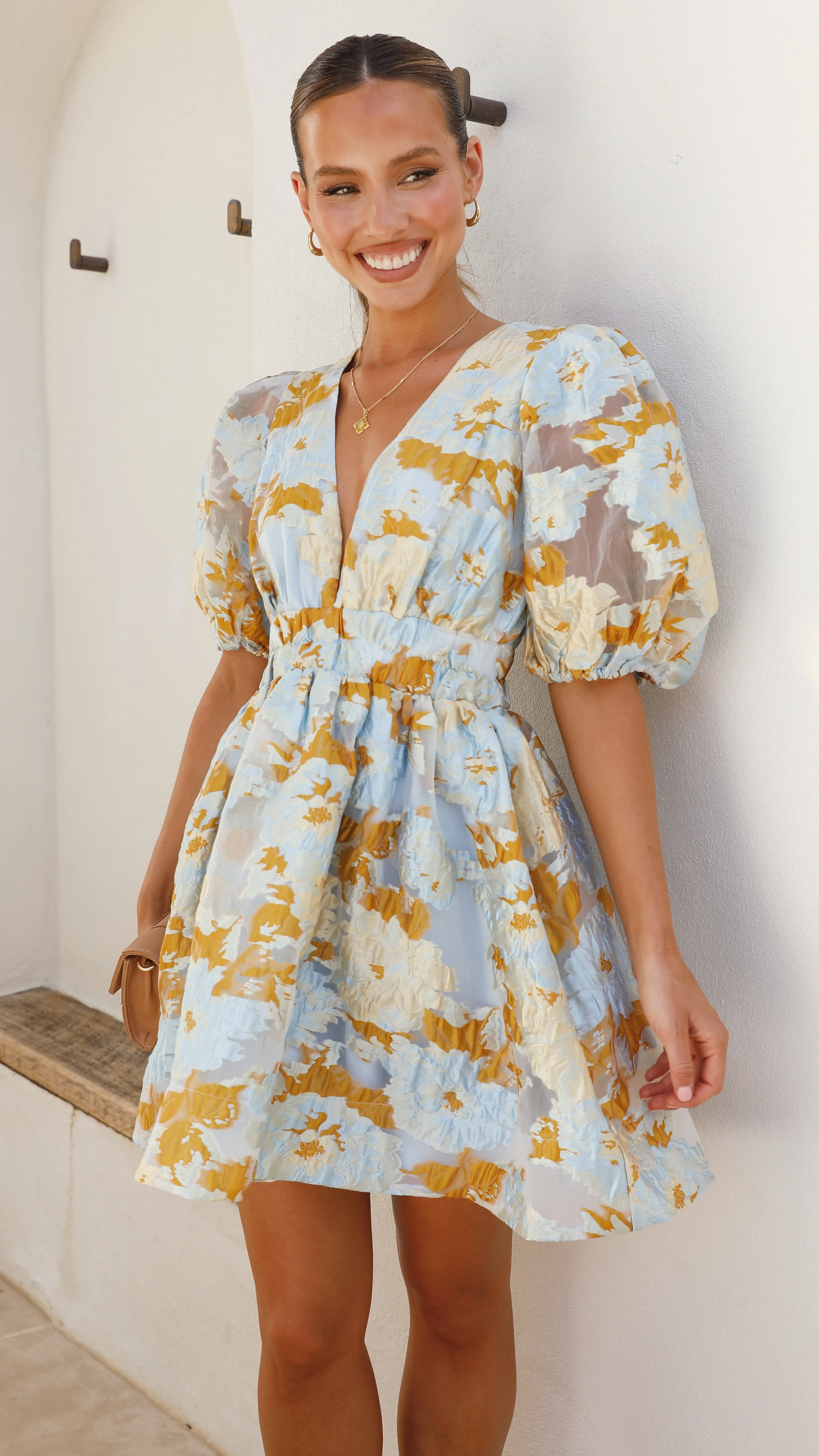 Abel Mini Dress - Blue Billy J