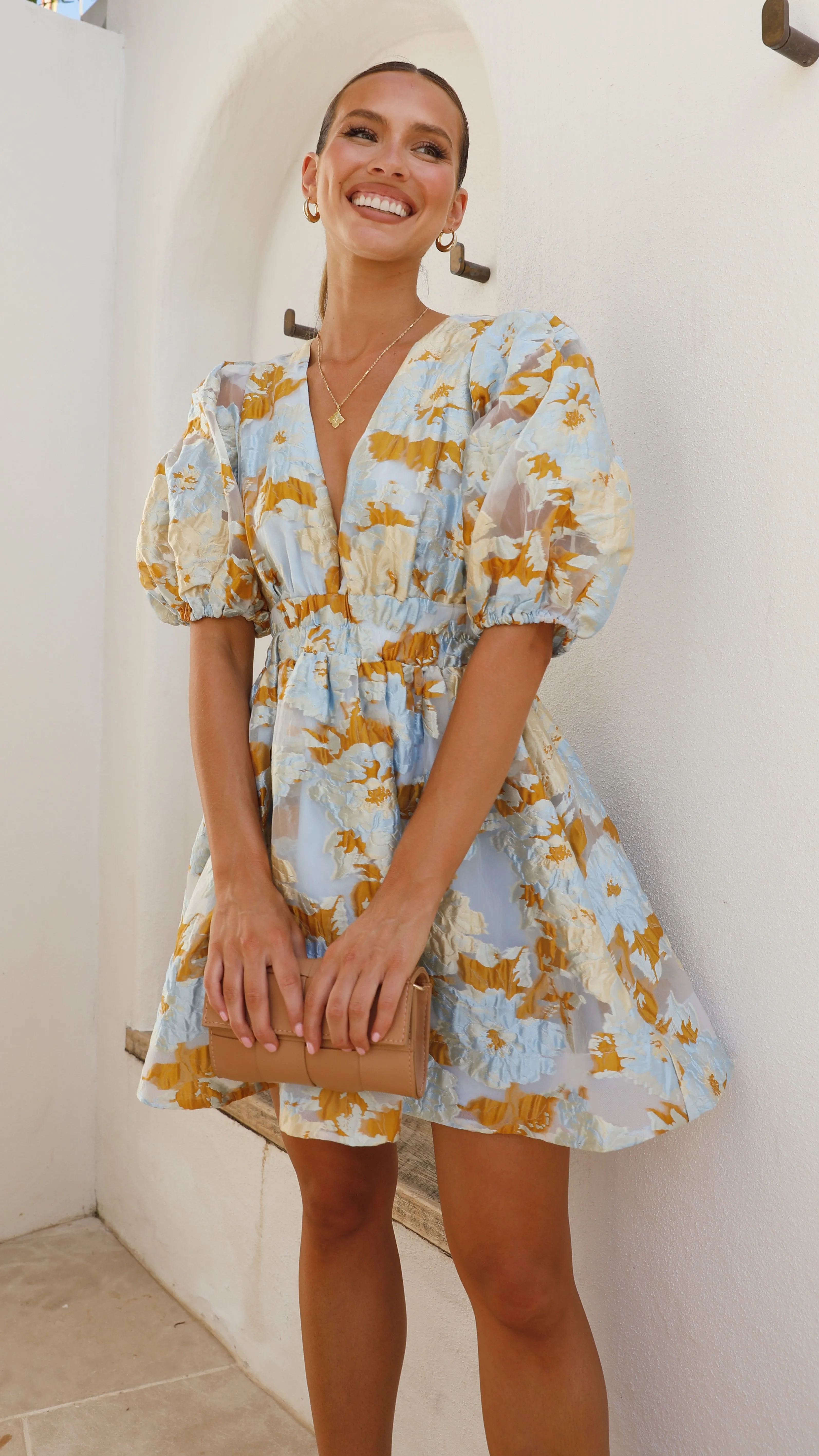 Abel Mini Dress - Blue Billy J
