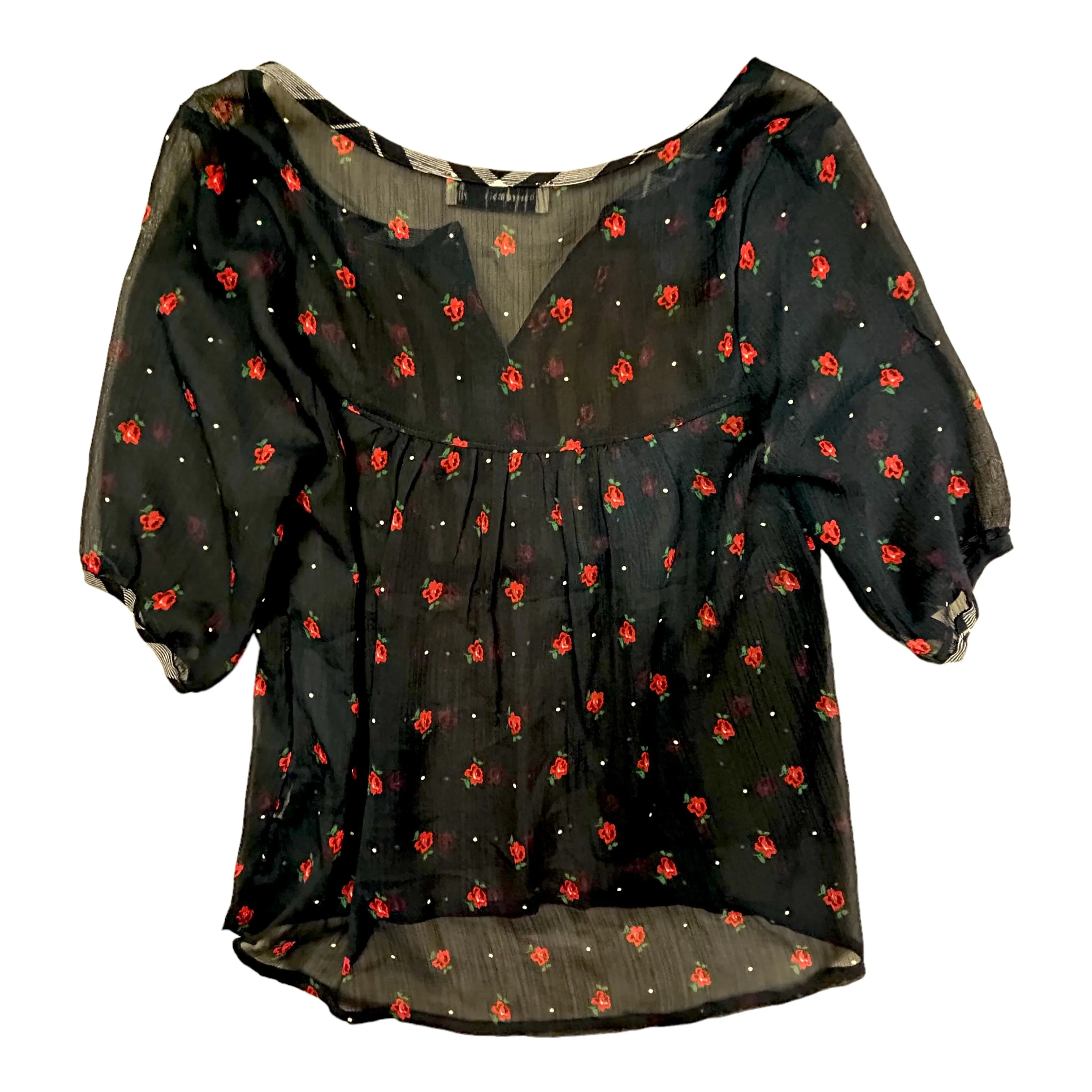 Abercrombie Women's Size Small Floral Print Button Top Blouse