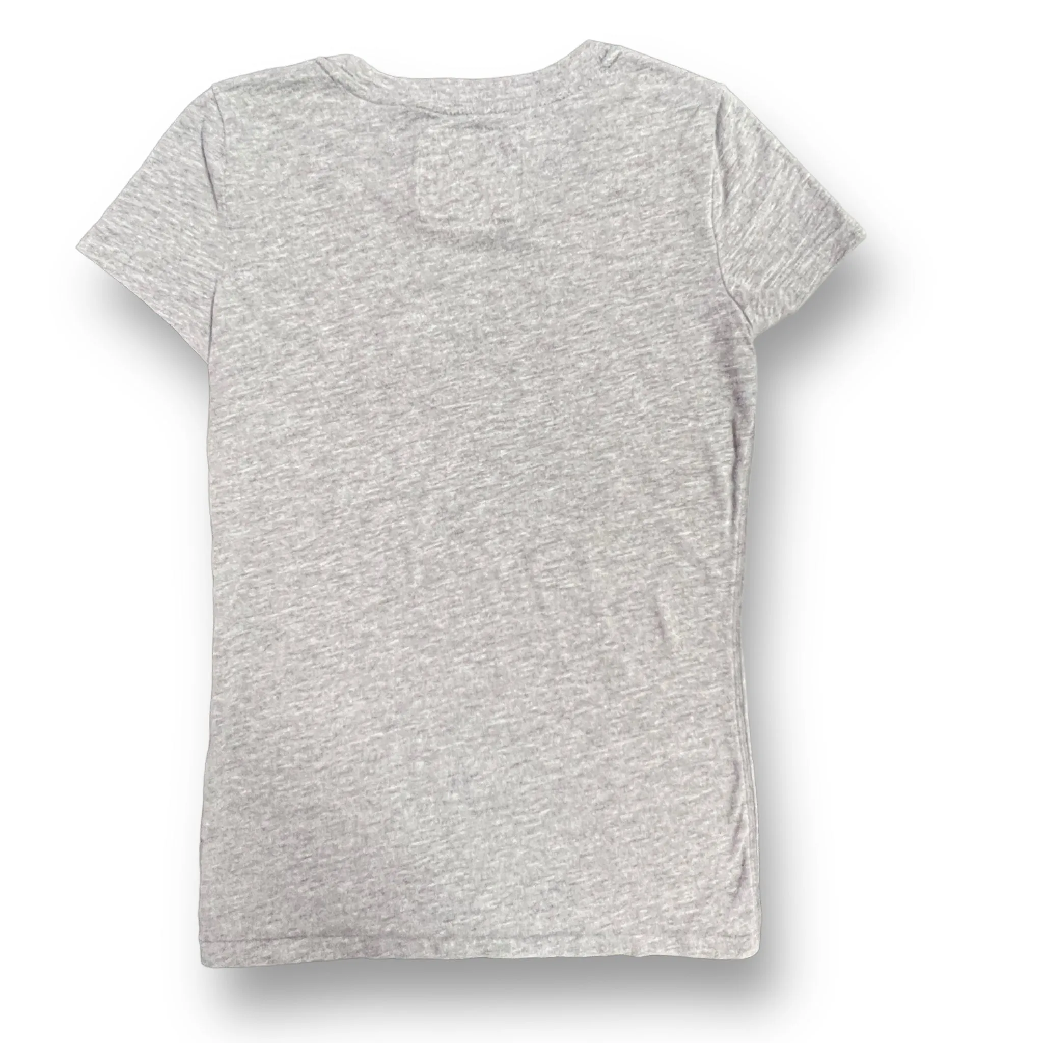 Abercrombie Youth Girl Size 16/18 Gray Embroidered Logo Tee