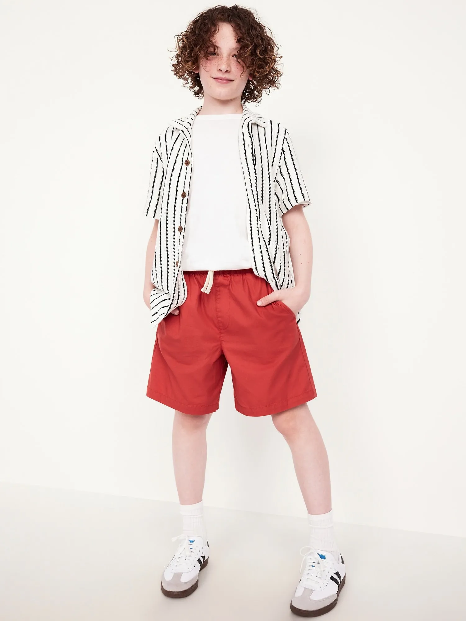 Above Knee Twill Pull-On Shorts for Boys