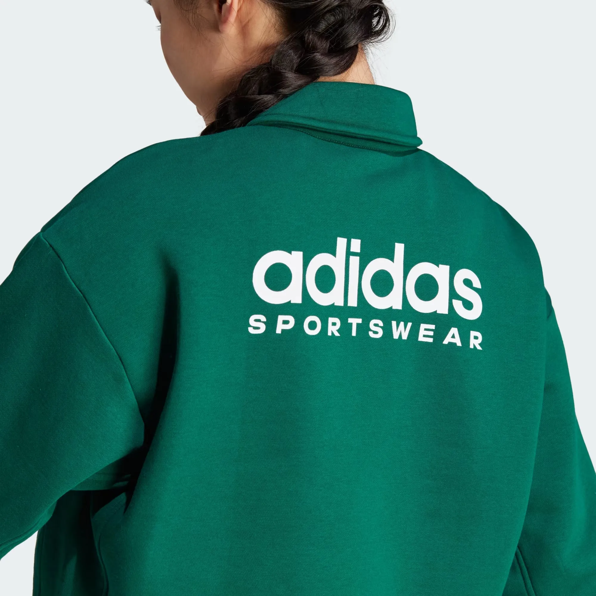 Adidas All Szn Fleece Graphic Polo Sweatshirt - Women