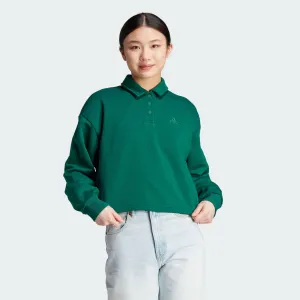 Adidas All Szn Fleece Graphic Polo Sweatshirt - Women