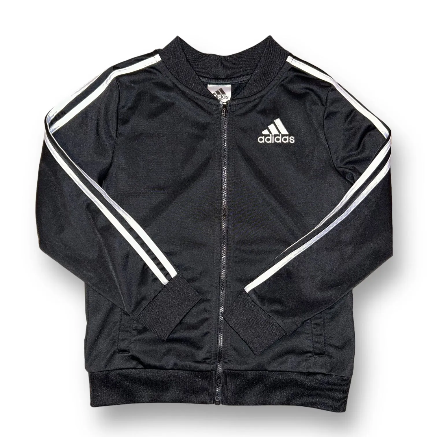 Adidas Boys Size 10/12 Youth Sweatshirt Athletic Zippered Warm Up Jacket